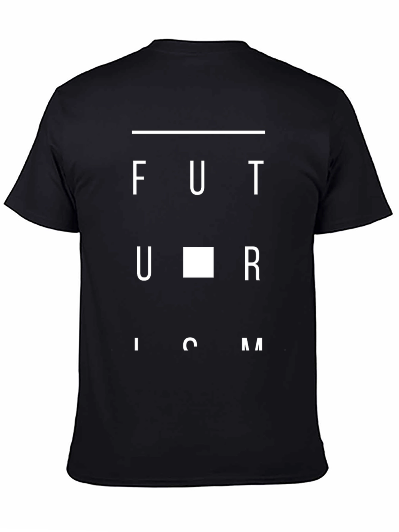 Futurism Graphic Print Black T-Shirt