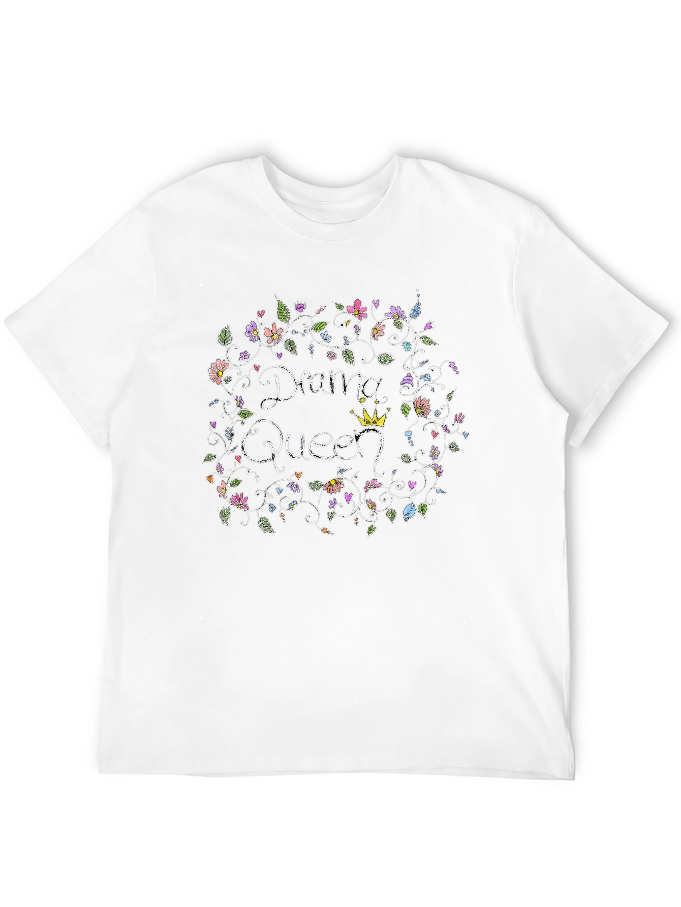 Drama Queen Floral T-Shirt - Quirky Cute Tee