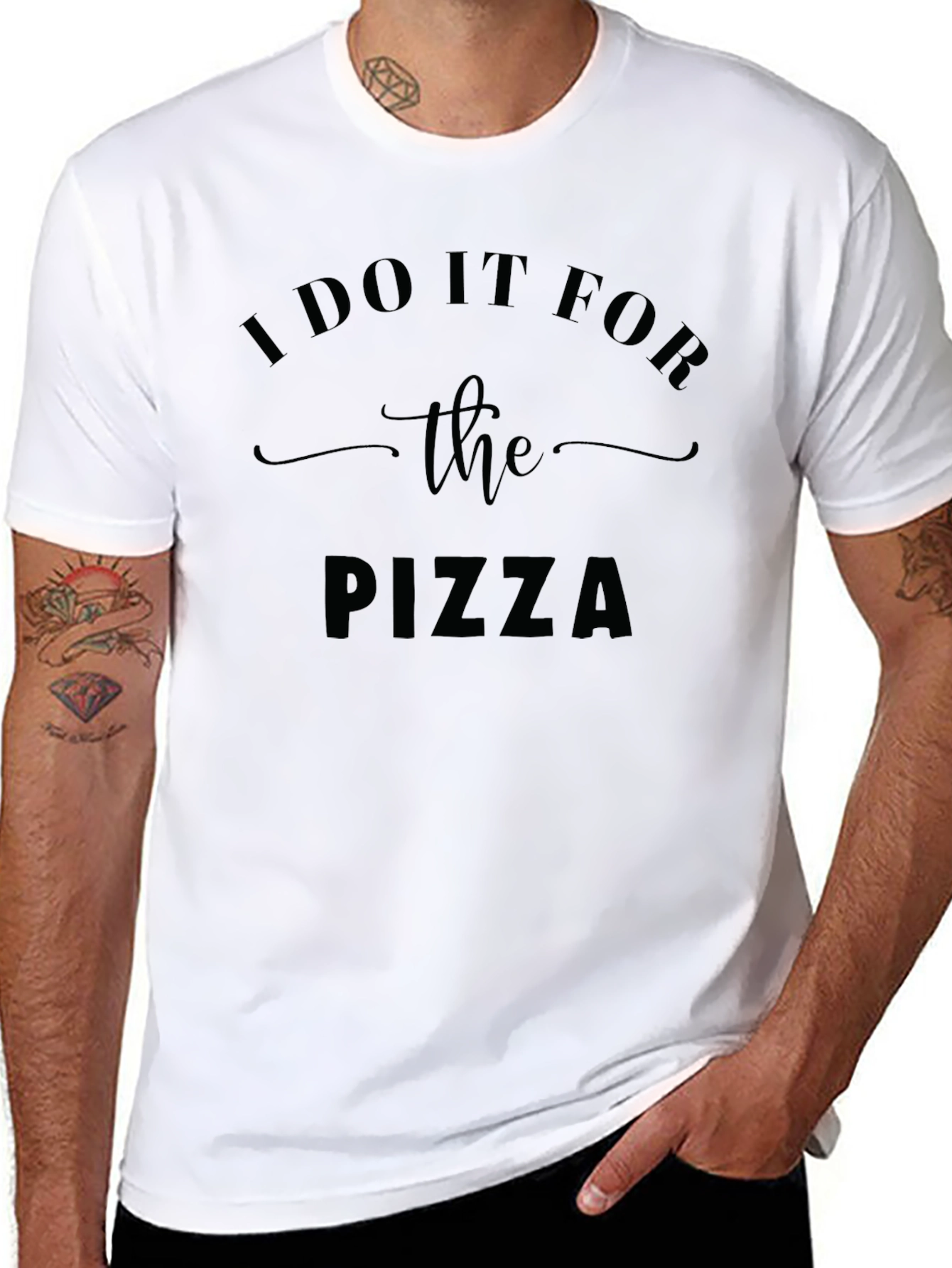 I Do It For The Pizza Graphic Tee
