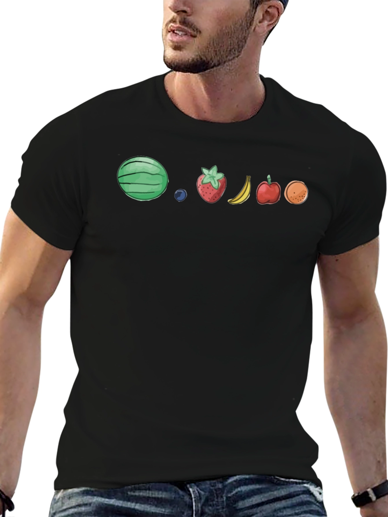 Fruit Lineup Black T-Shirt