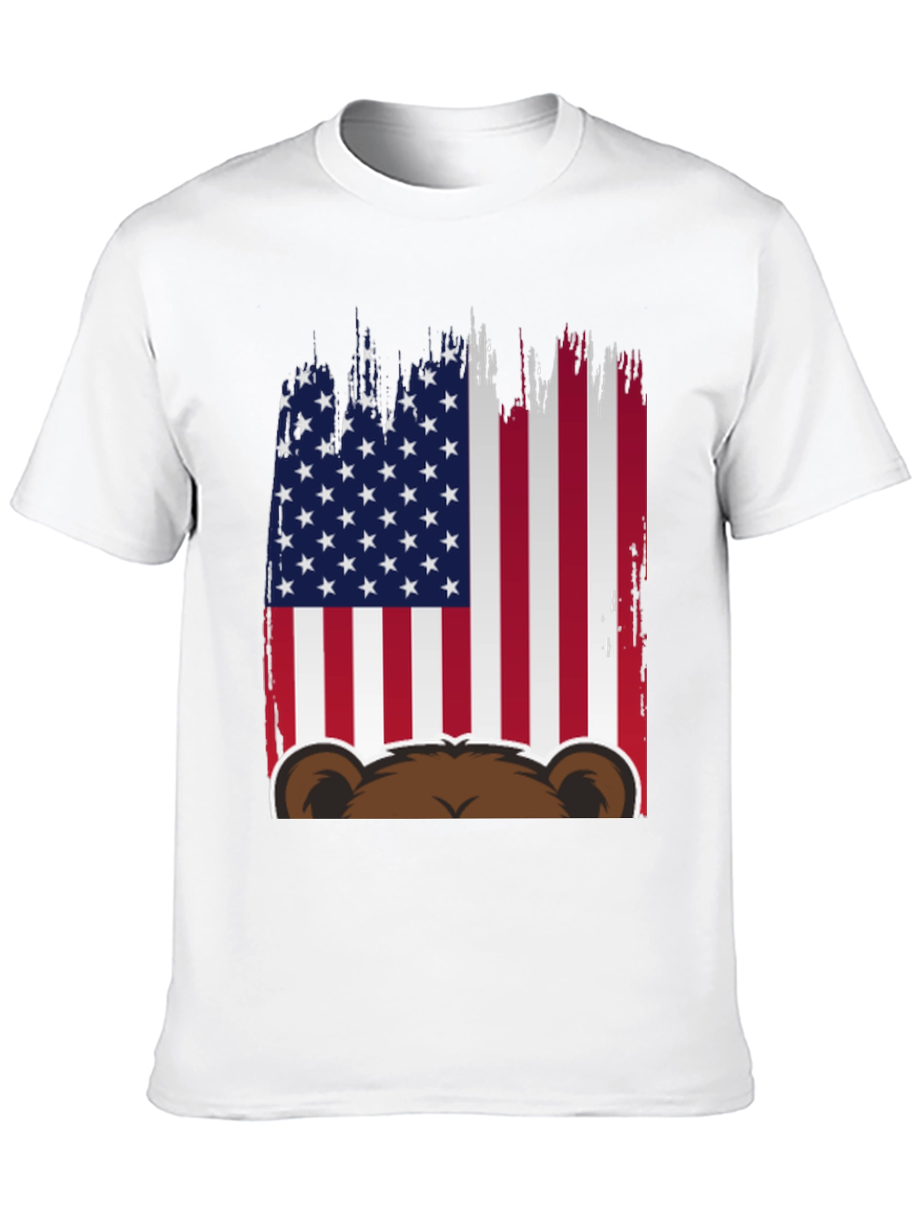 American Flag Bear Graphic Tee