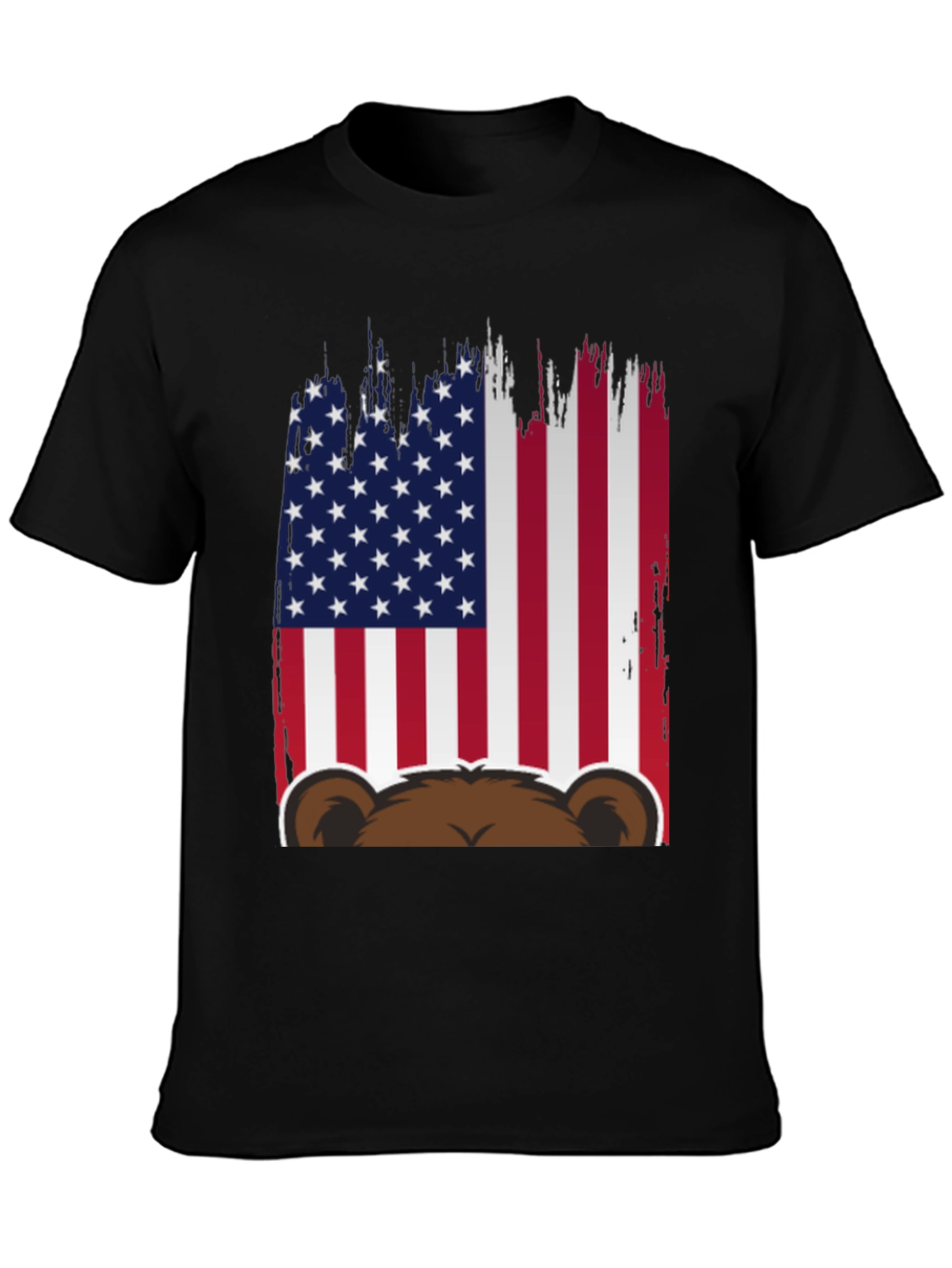 American Flag Bear Graphic Tee