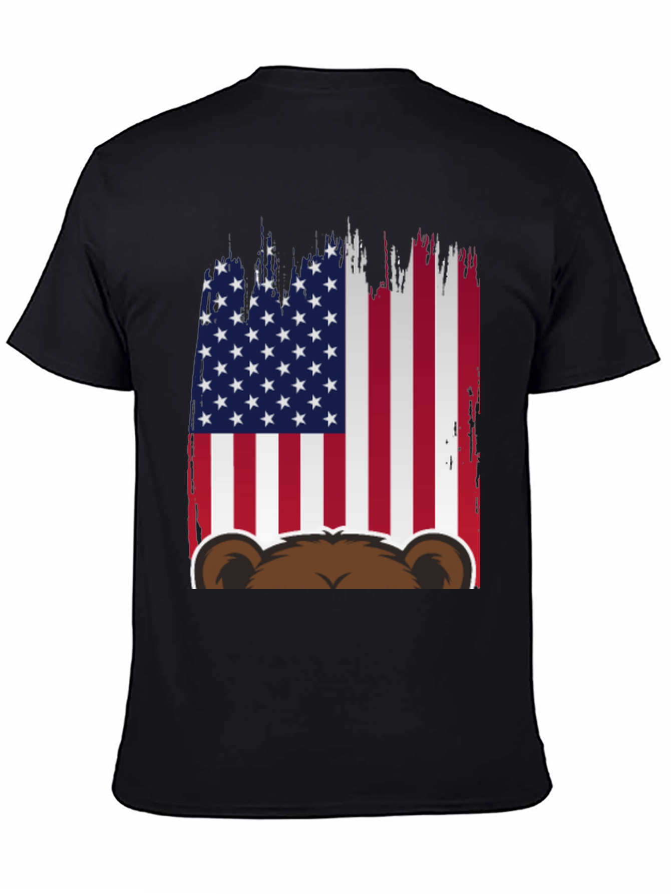 American Flag Bear Graphic Tee