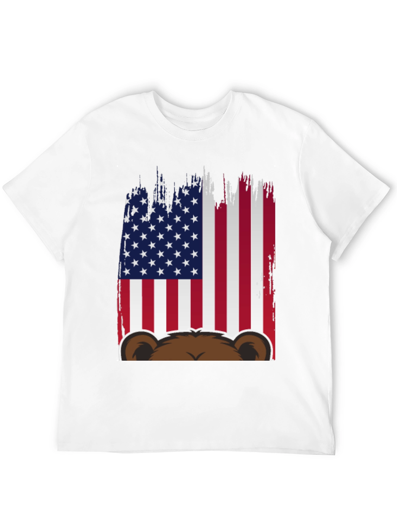 American Flag Bear Graphic Tee
