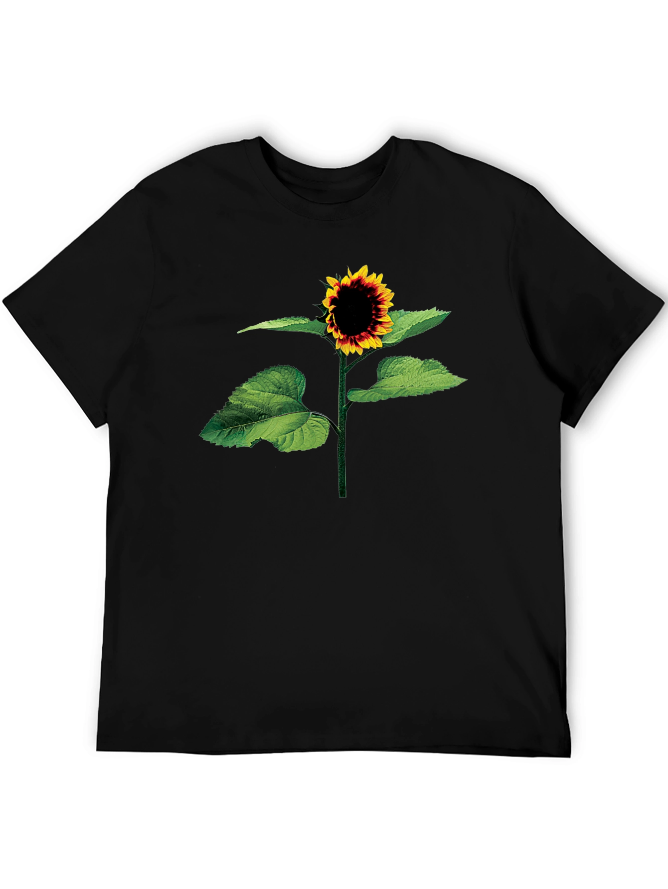 Sunflower Graphic Tee - Stylish Black T-Shirt