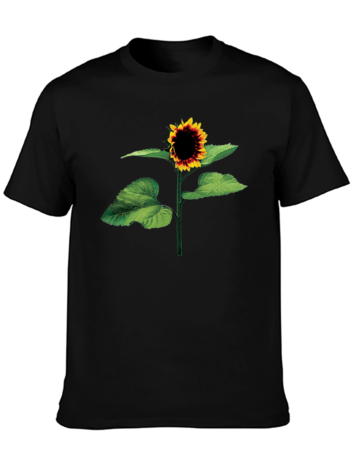 Sunflower Graphic Tee - Stylish Black T-Shirt