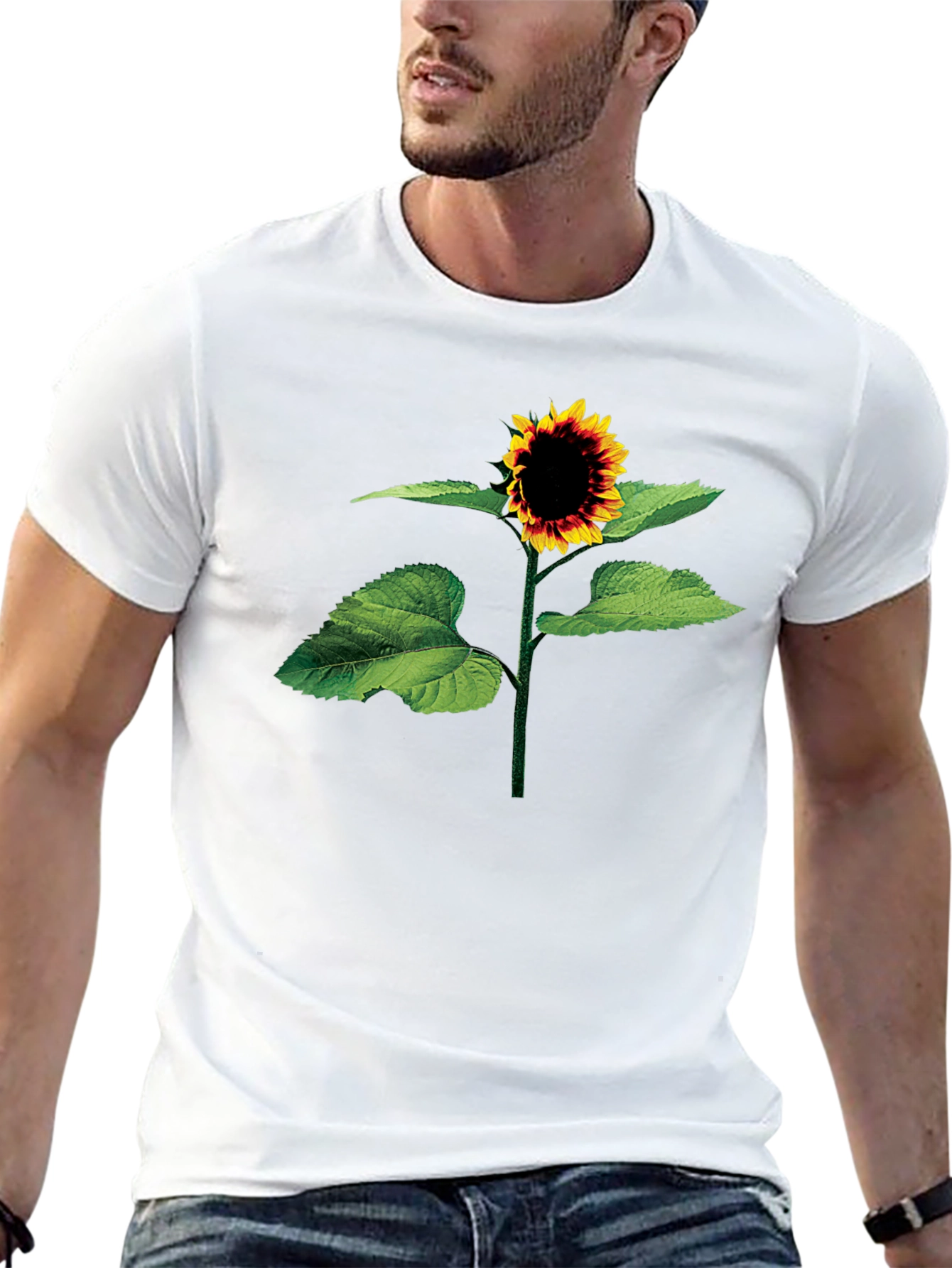 Sunflower Graphic Tee - Stylish Black T-Shirt