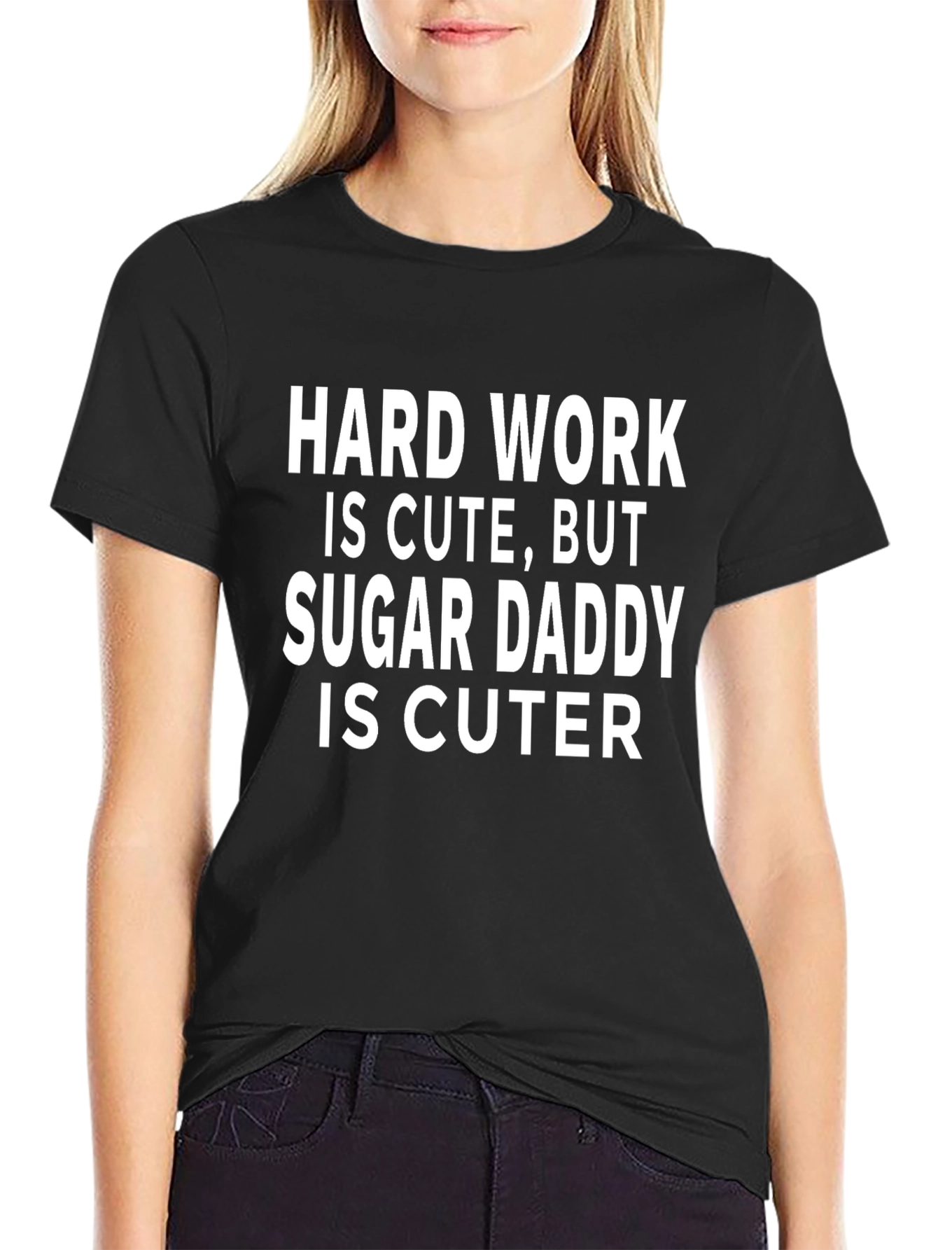 Sugar Daddy Cuter Mens Black Graphic Tee