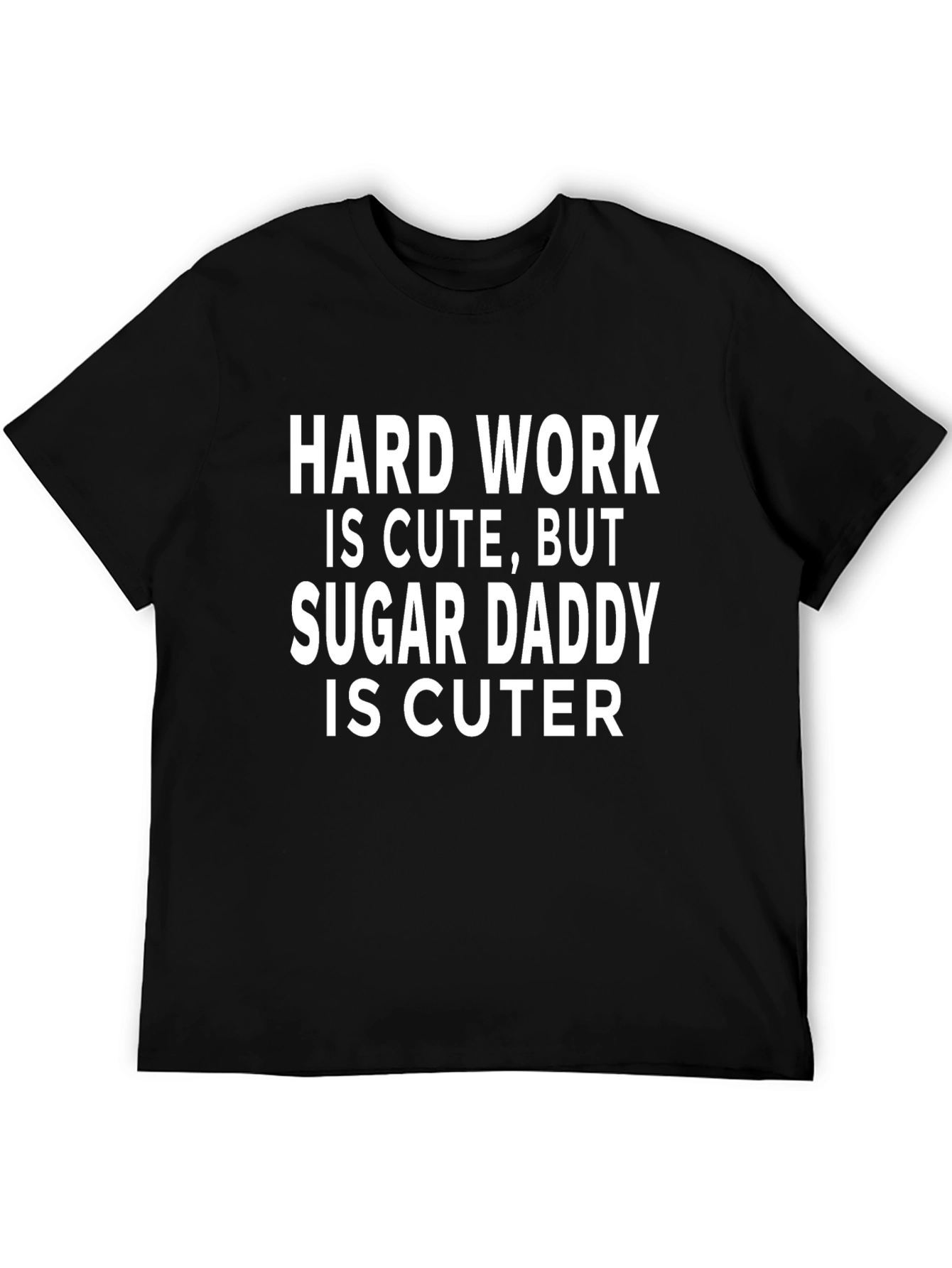 Sugar Daddy Cuter Mens Black Graphic Tee