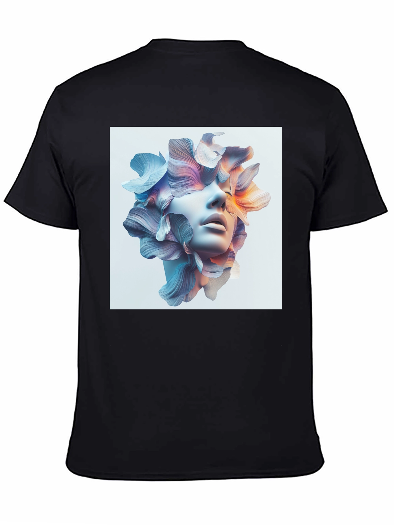 Floral Face Graphic Tee - Modern Art T-Shirt