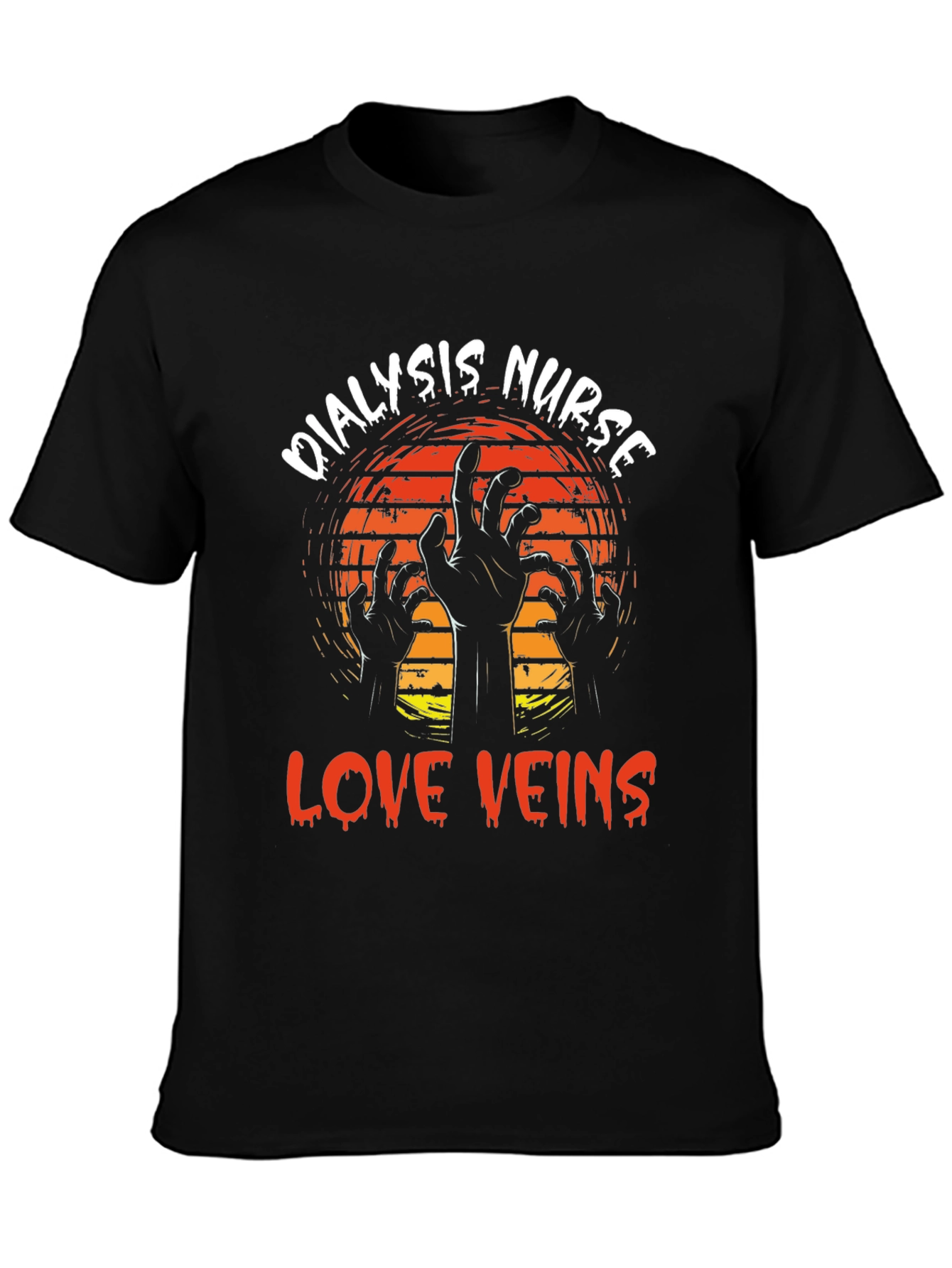 Dialysis Nurse Love Veins Graphic T-Shirt