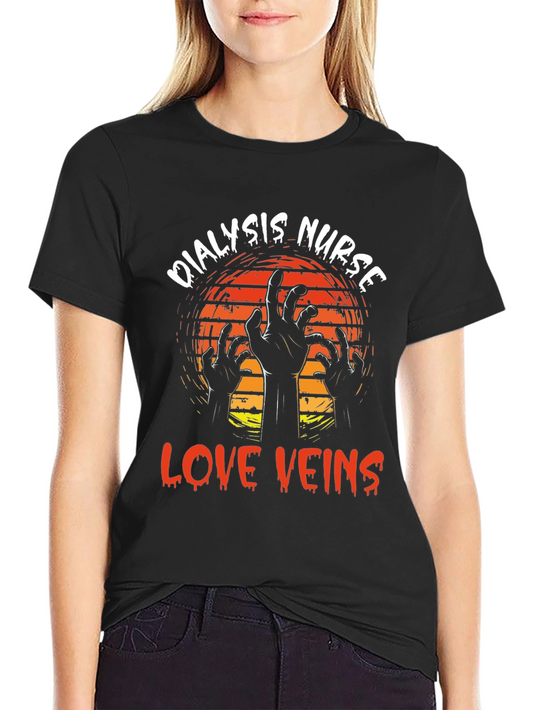 Dialysis Nurse Love Veins Graphic T-Shirt