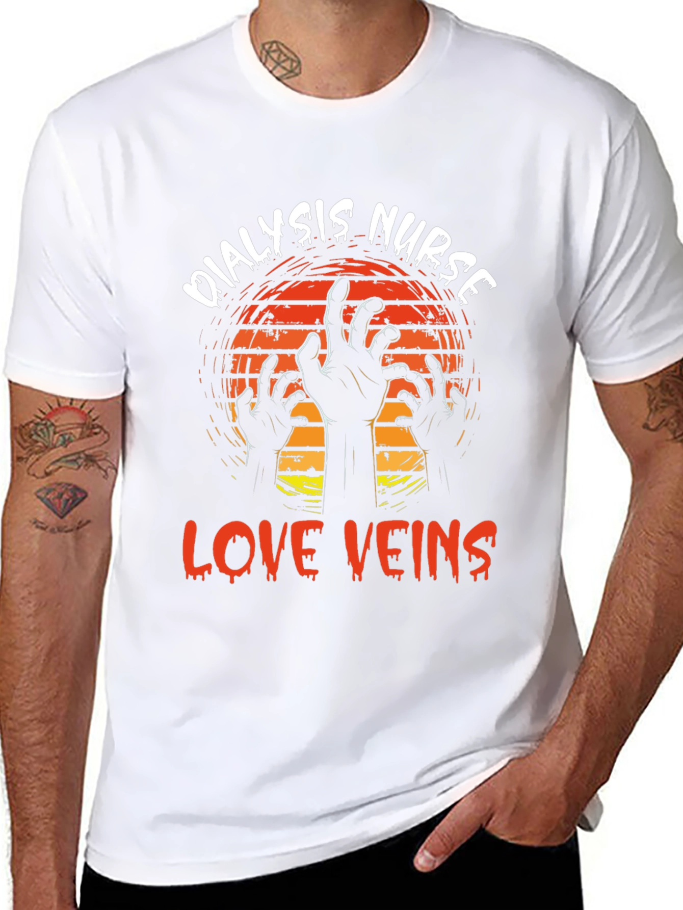 Dialysis Nurse Love Veins Graphic T-Shirt