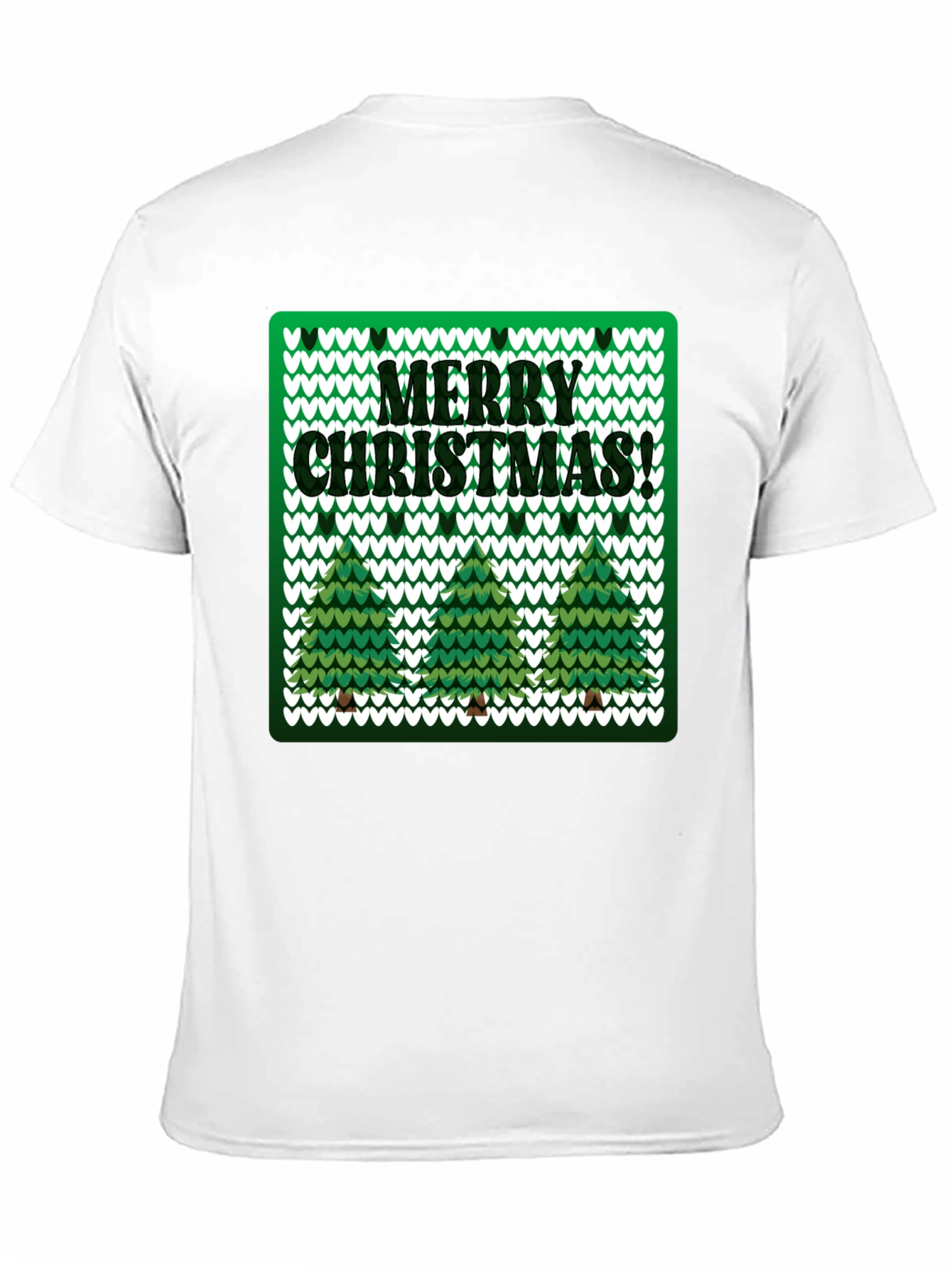 Merry Christmas Tree Knitted T-Shirt