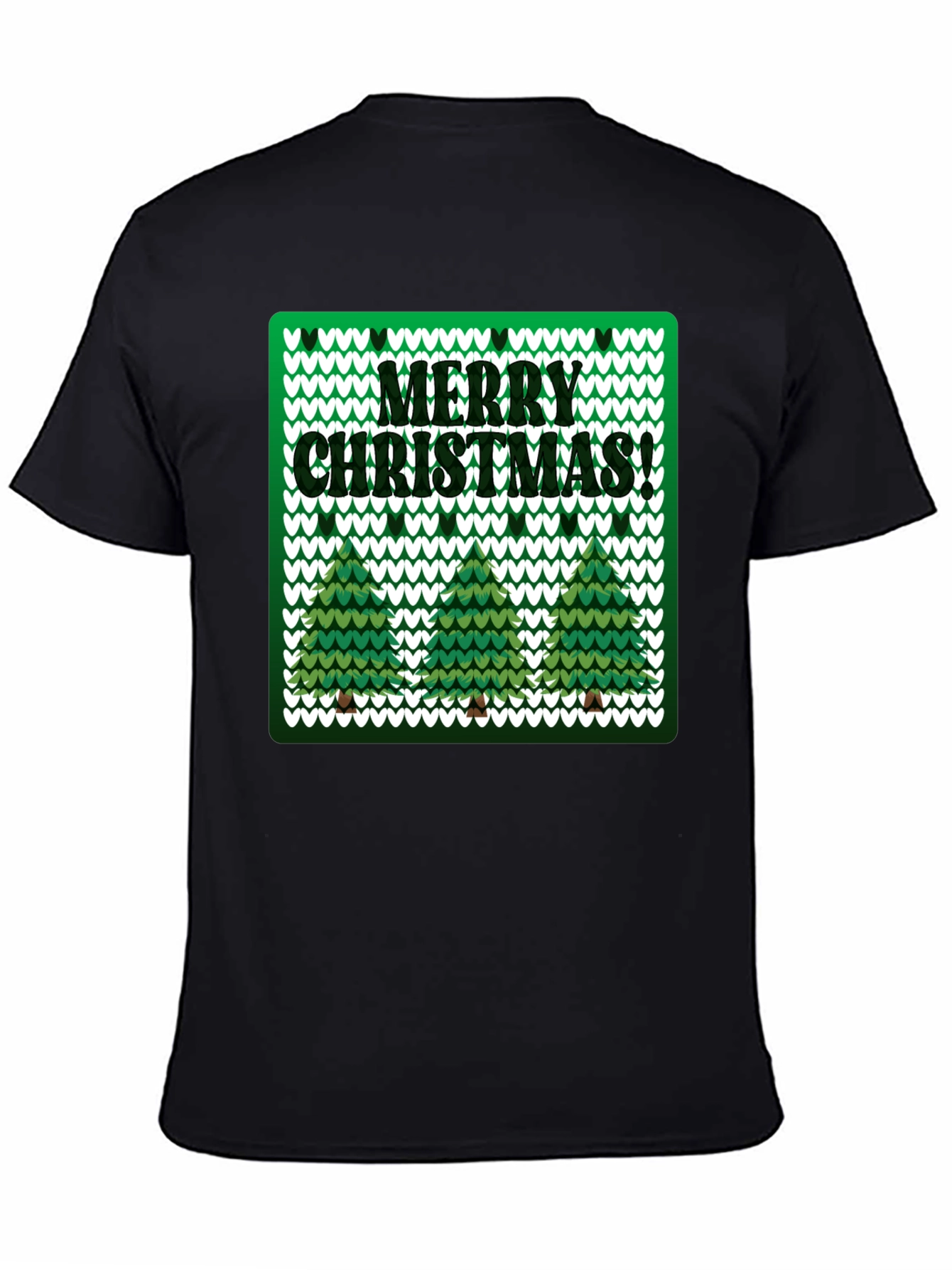 Merry Christmas Tree Knitted T-Shirt