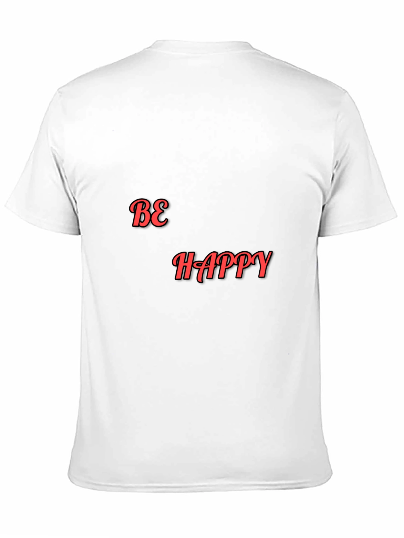 Be Happy Graphic Black T-Shirt