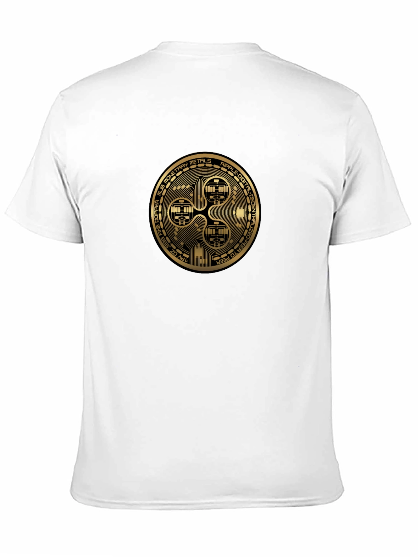Ripple XRP Crypto Gold Coin Black T-Shirt
