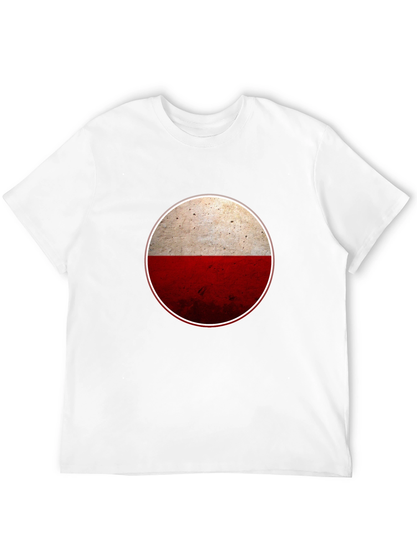 Poland Flag Circle Graphic Tee - Casual Style