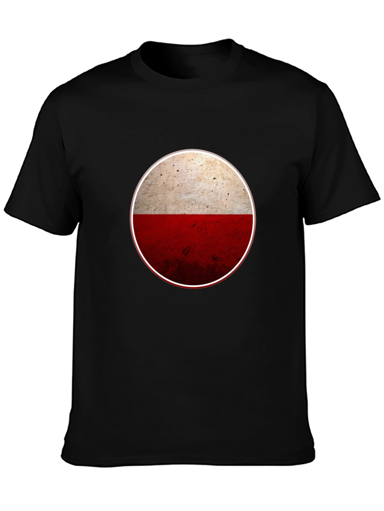 Poland Flag Circle Graphic Tee - Casual Style