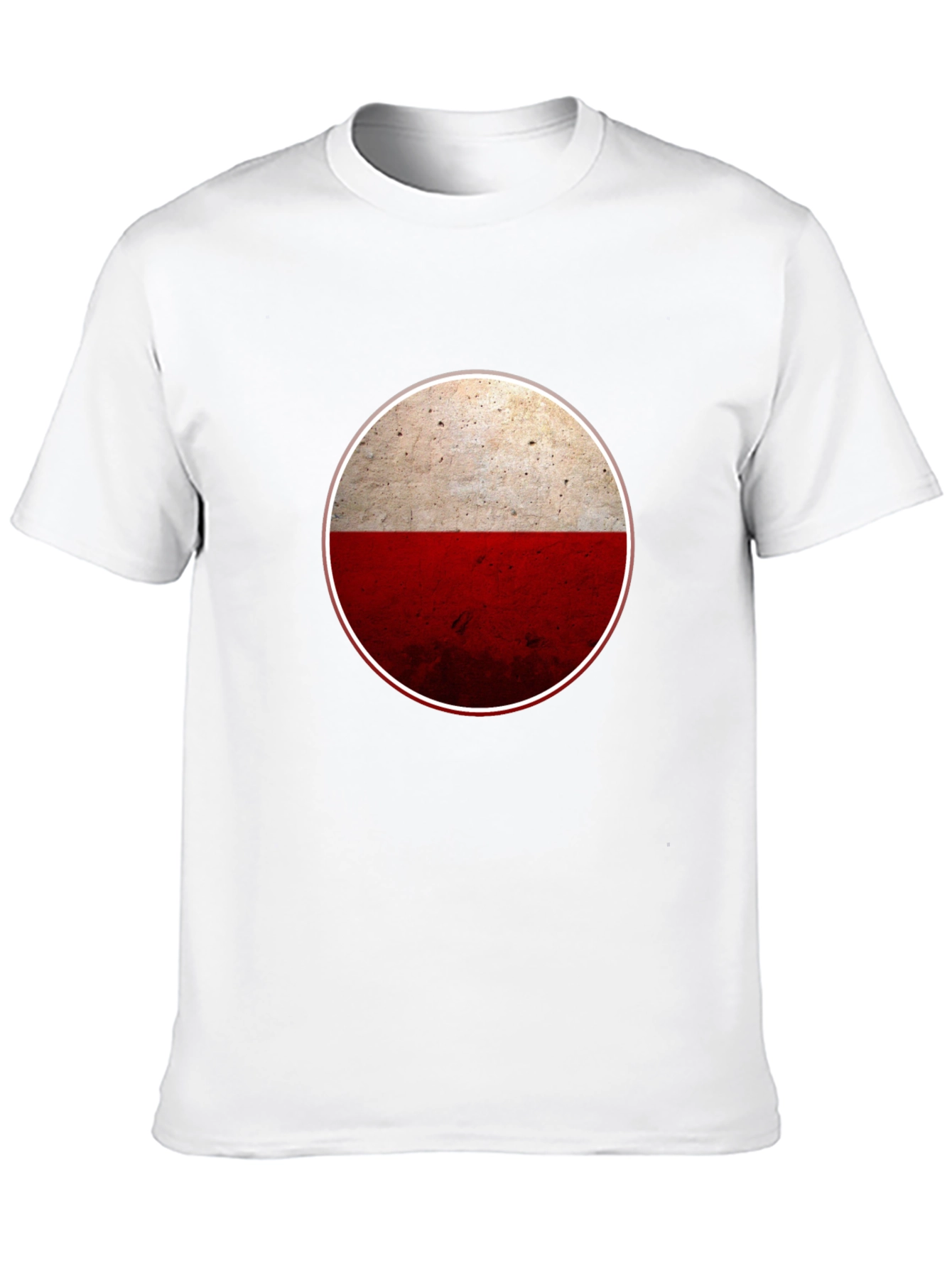 Poland Flag Circle Graphic Tee - Casual Style
