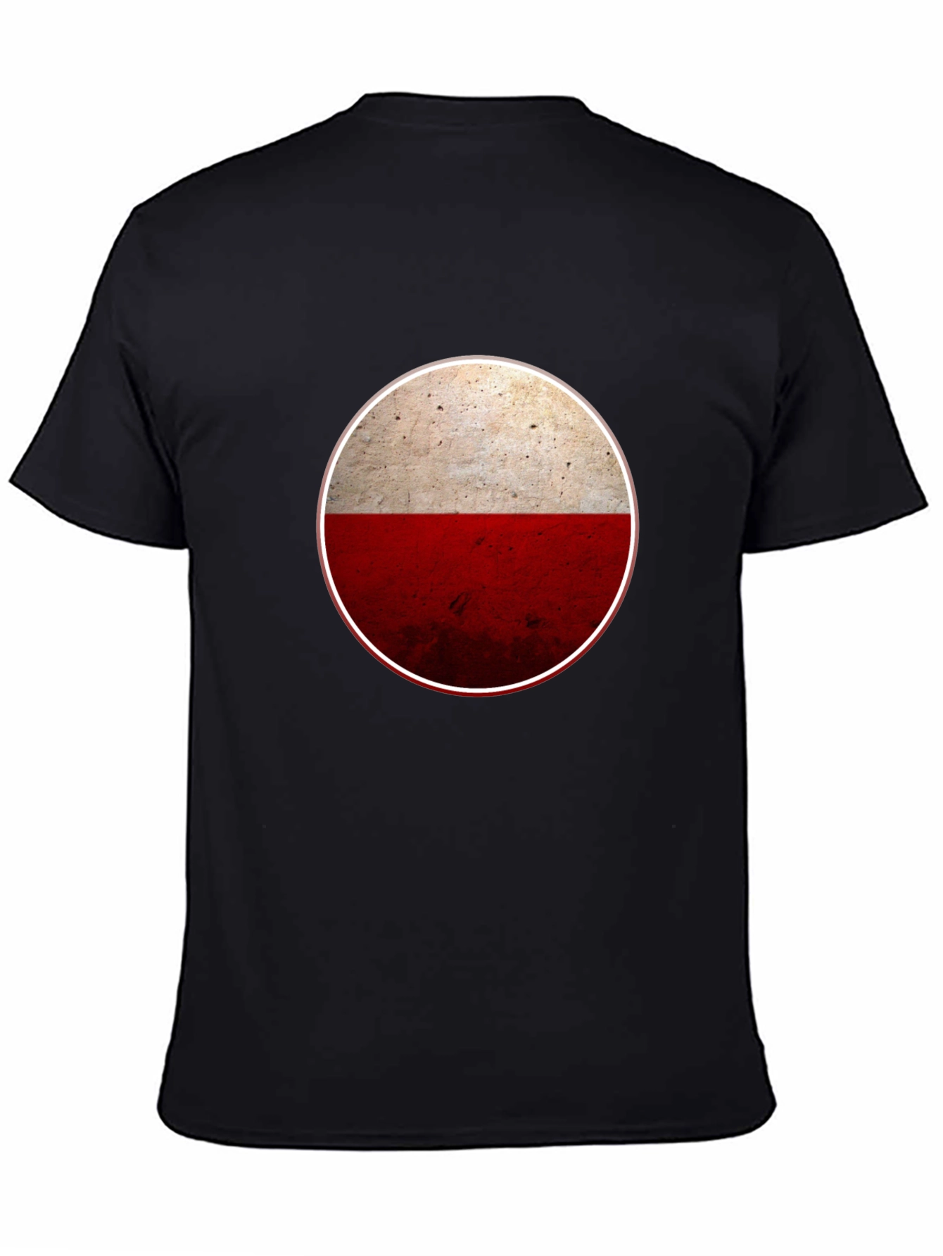 Poland Flag Circle Graphic Tee - Casual Style