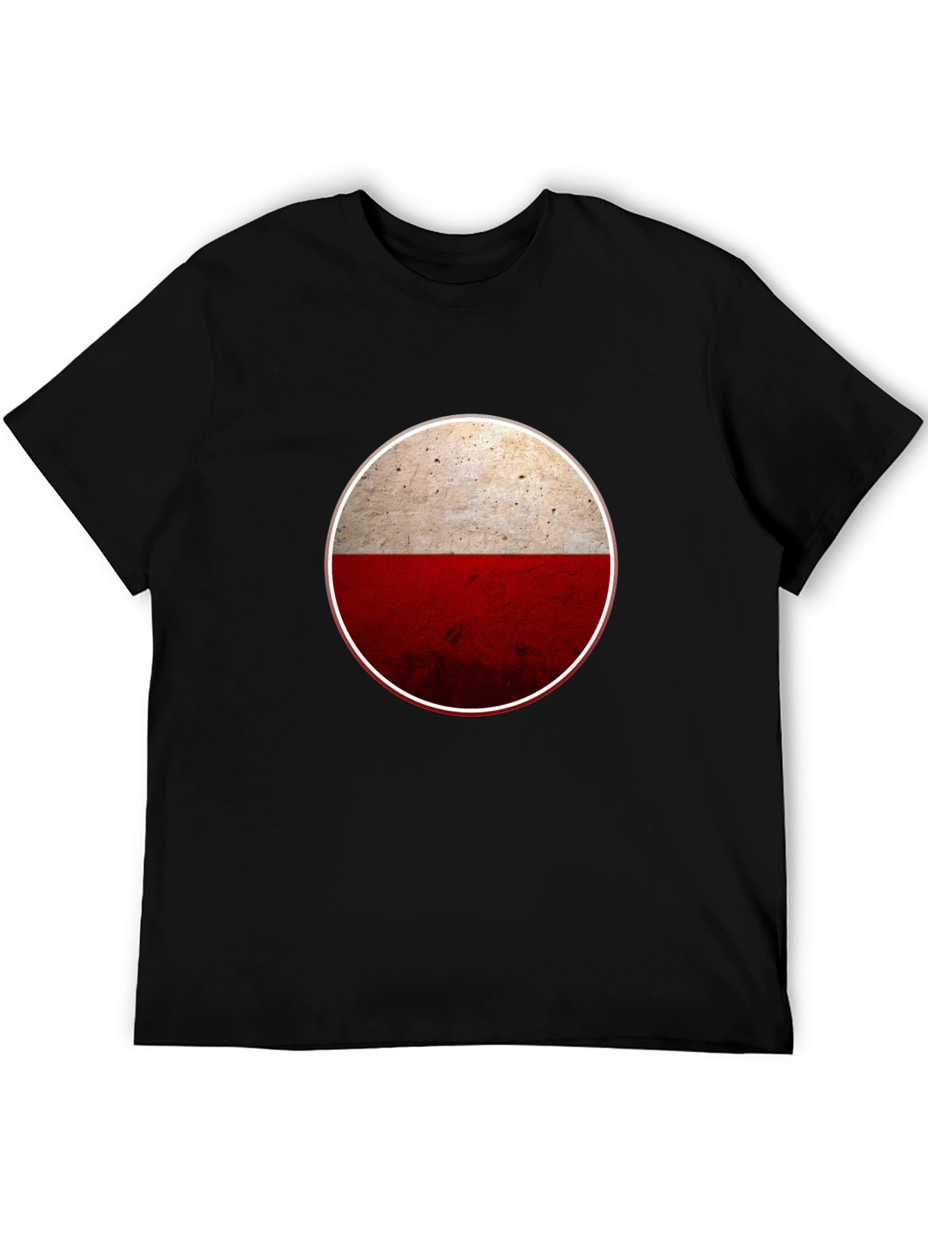 Poland Flag Circle Graphic Tee - Casual Style