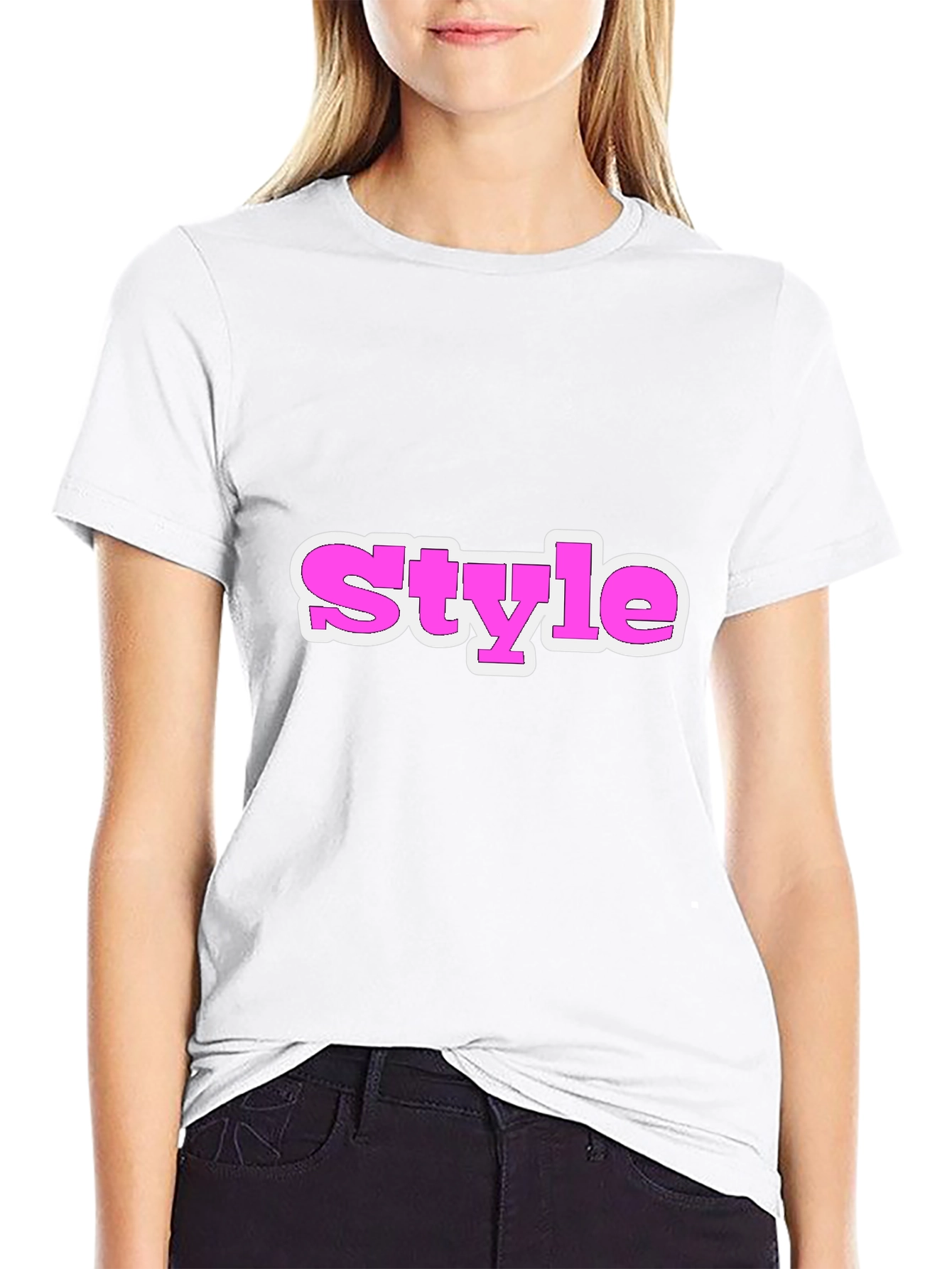 Stylish Black Tee with Style Graphic