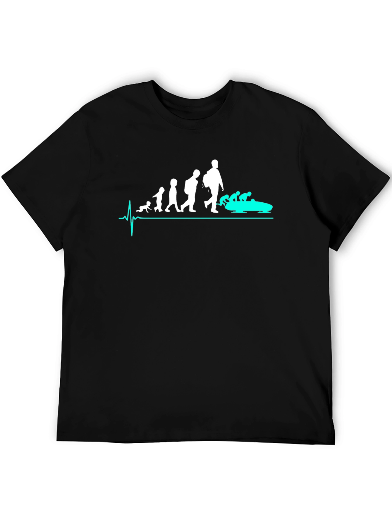 Evolution of Rafting Black T-Shirt
