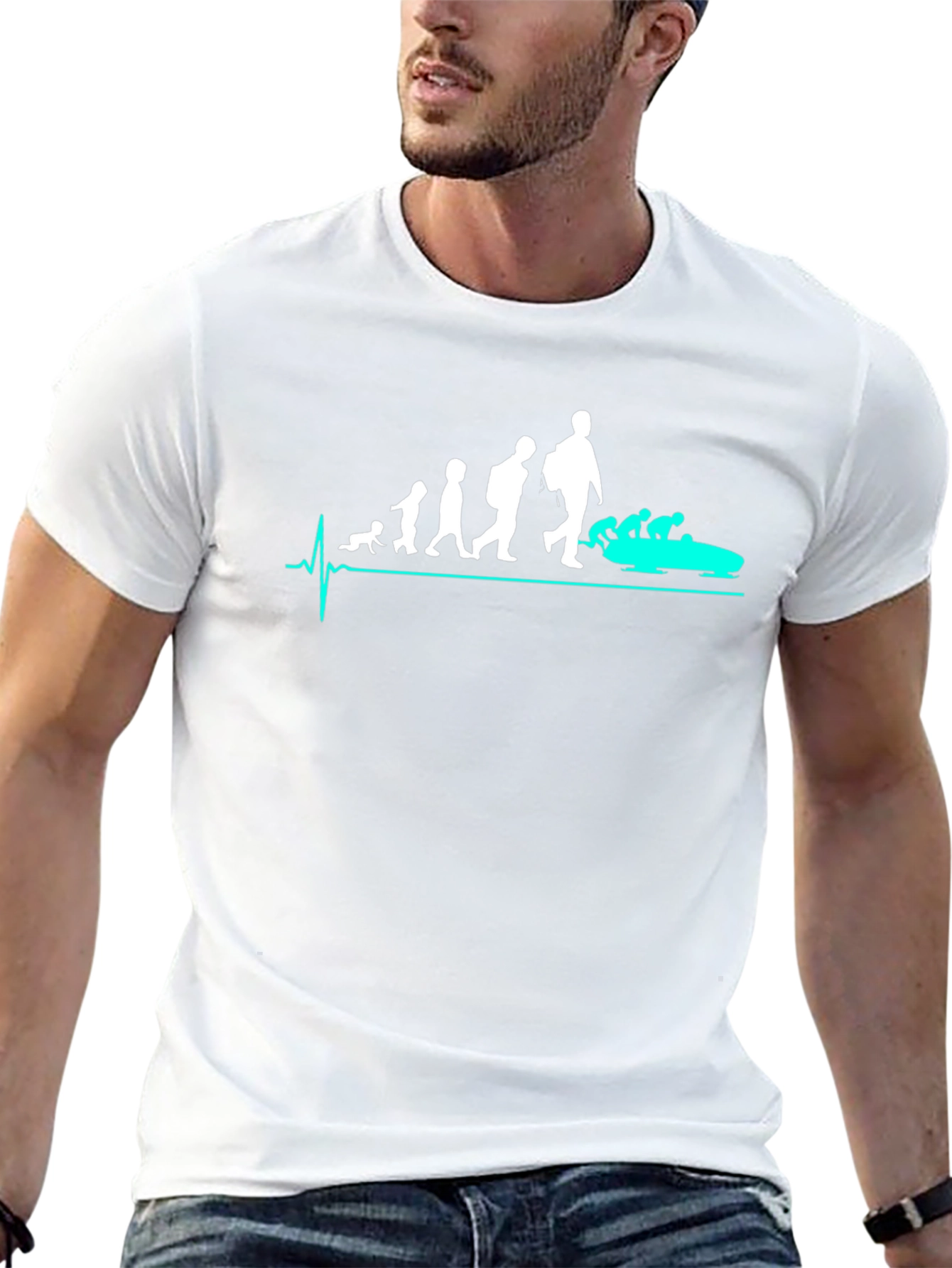 Evolution of Rafting Black T-Shirt