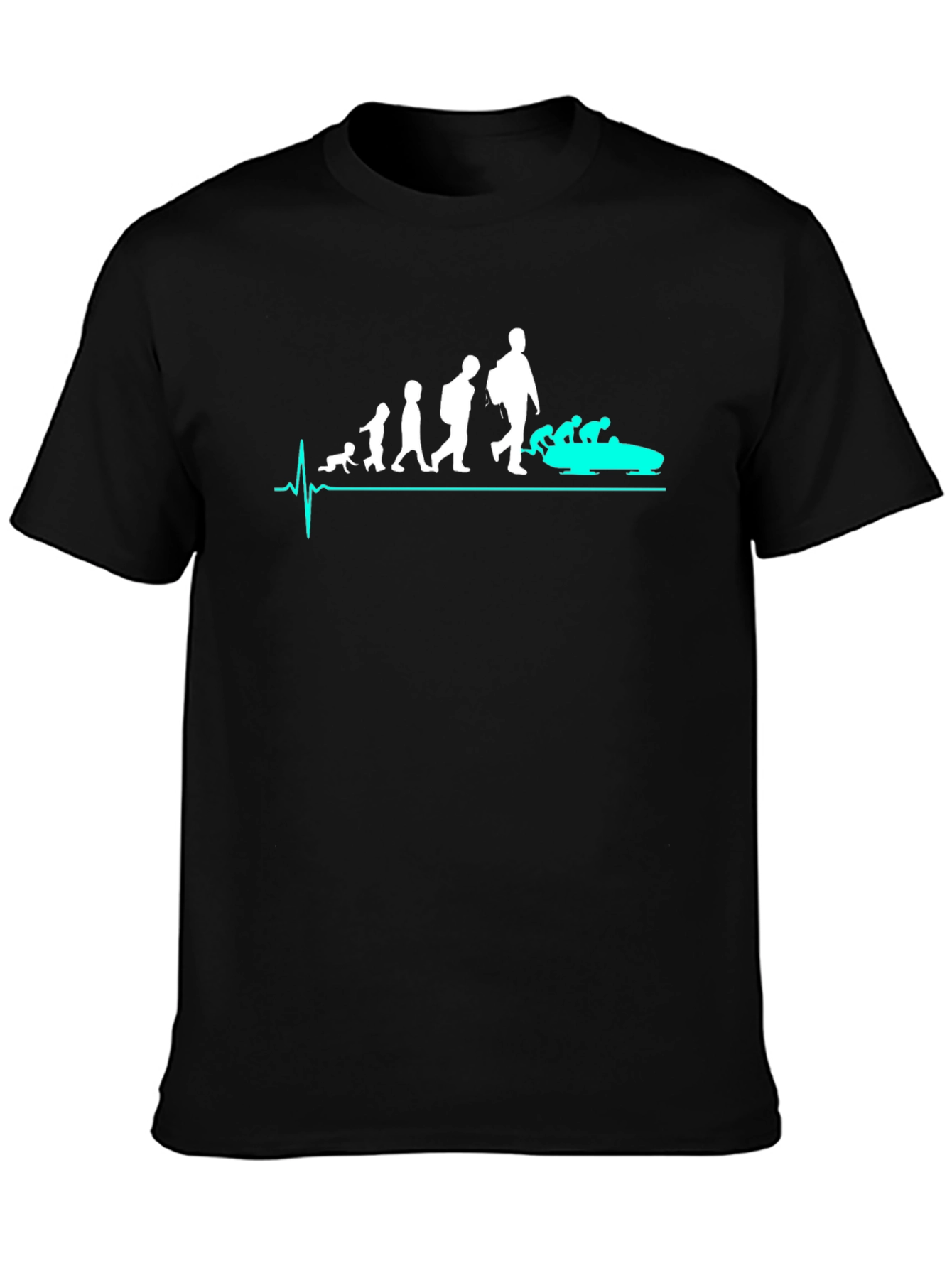 Evolution of Rafting Black T-Shirt