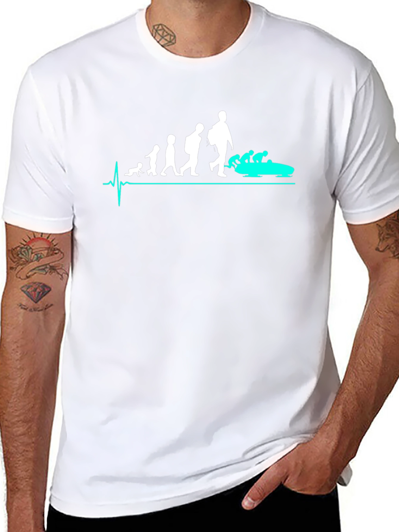 Evolution of Rafting Black T-Shirt