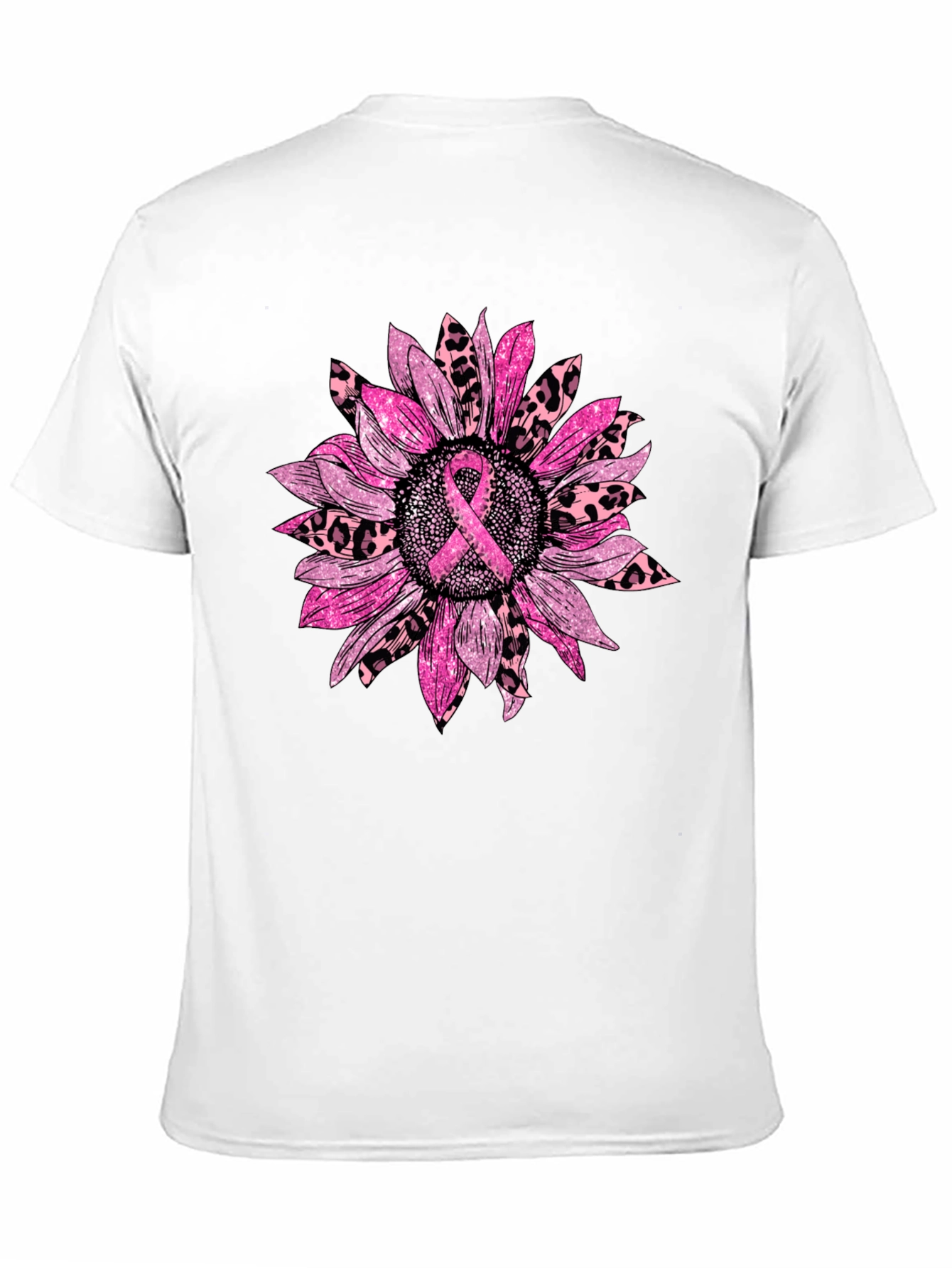 Breast Cancer Awareness Sunflower Graphic T-Shirt