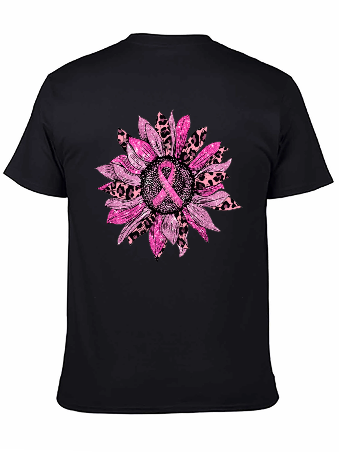 Breast Cancer Awareness Sunflower Graphic T-Shirt