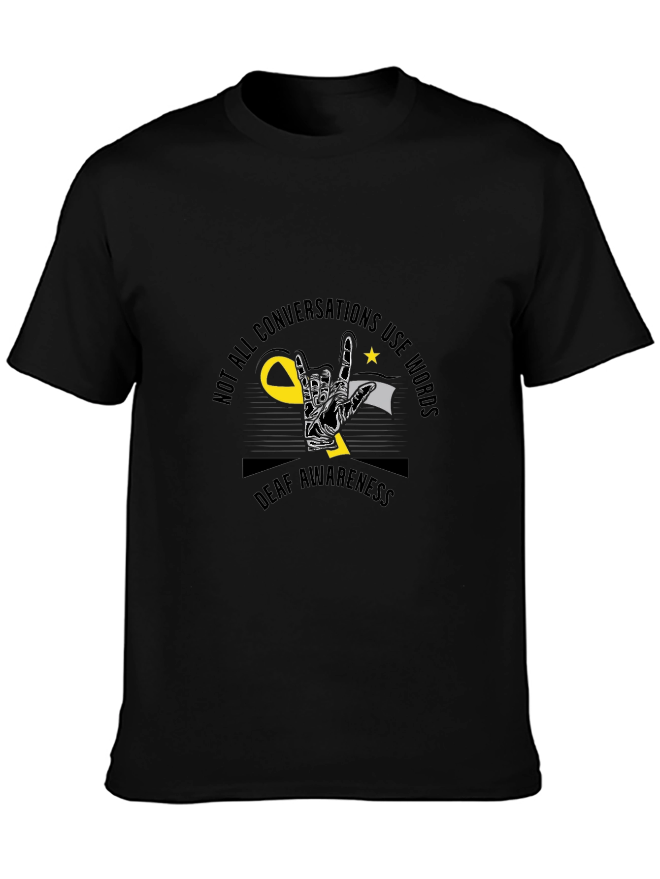 Deaf Awareness Graphic Tee - Silent Conversations T-Shirt