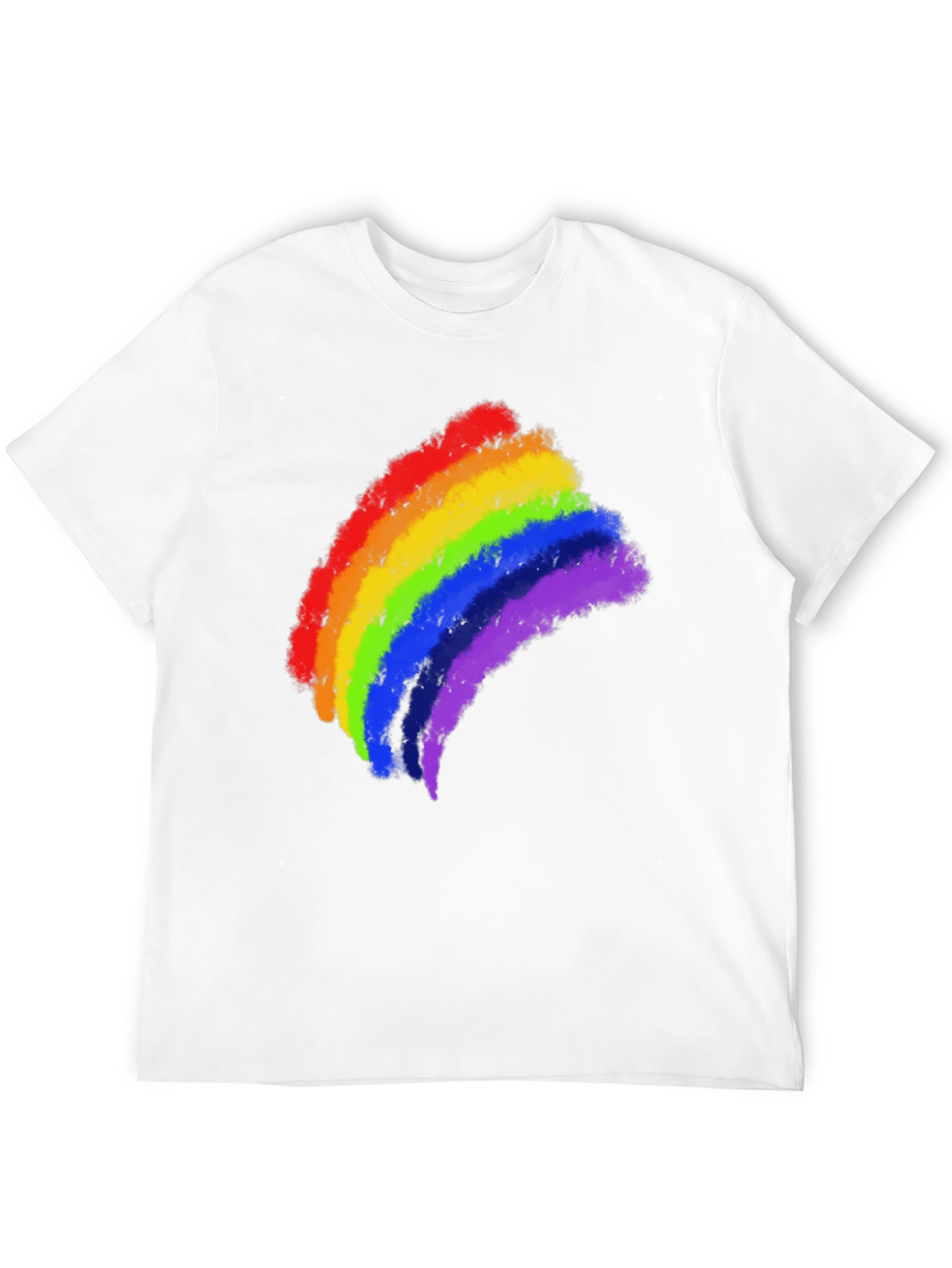 Rainbow Pride Brushstroke Black T-Shirt