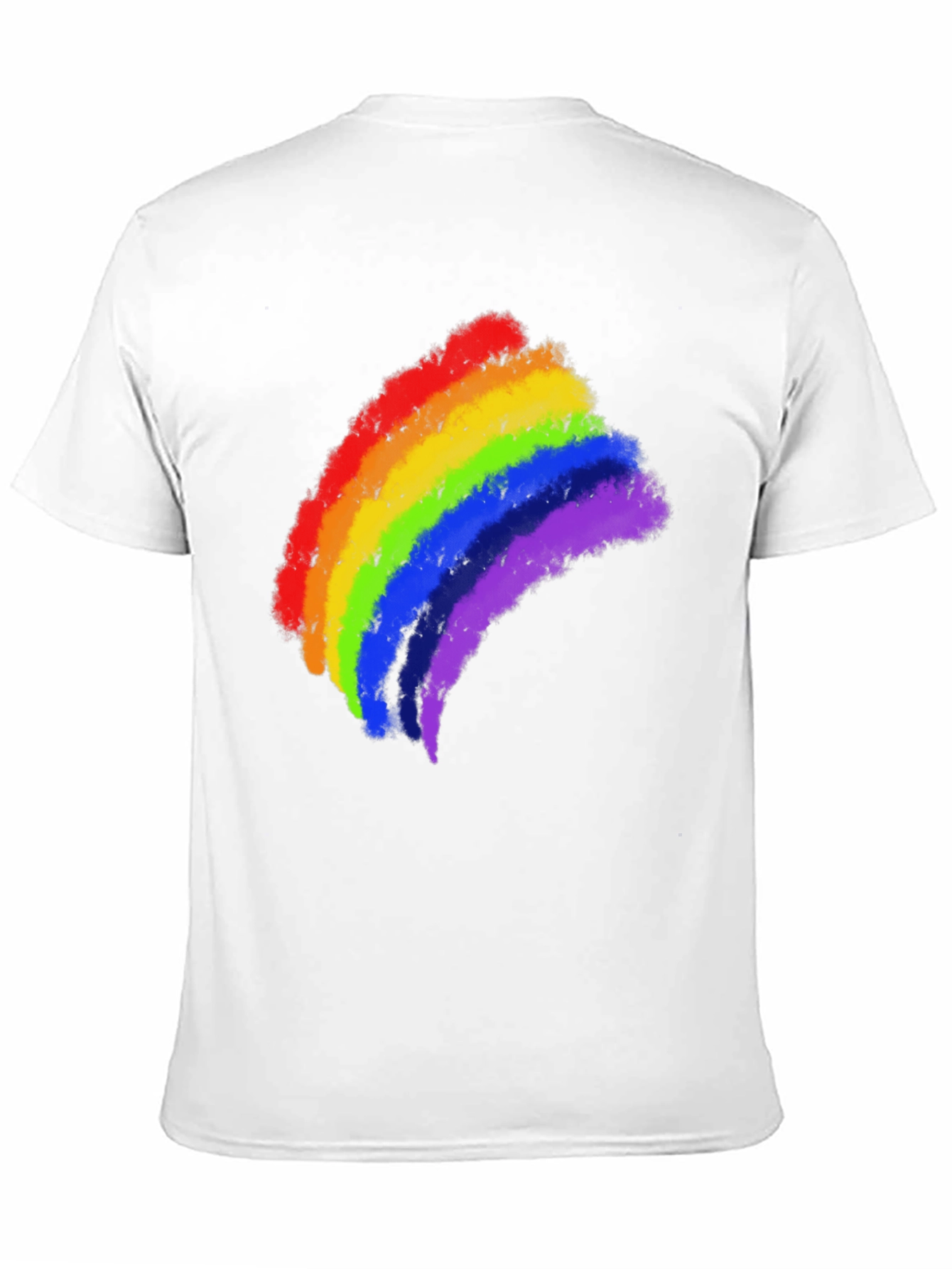 Rainbow Pride Brushstroke Black T-Shirt