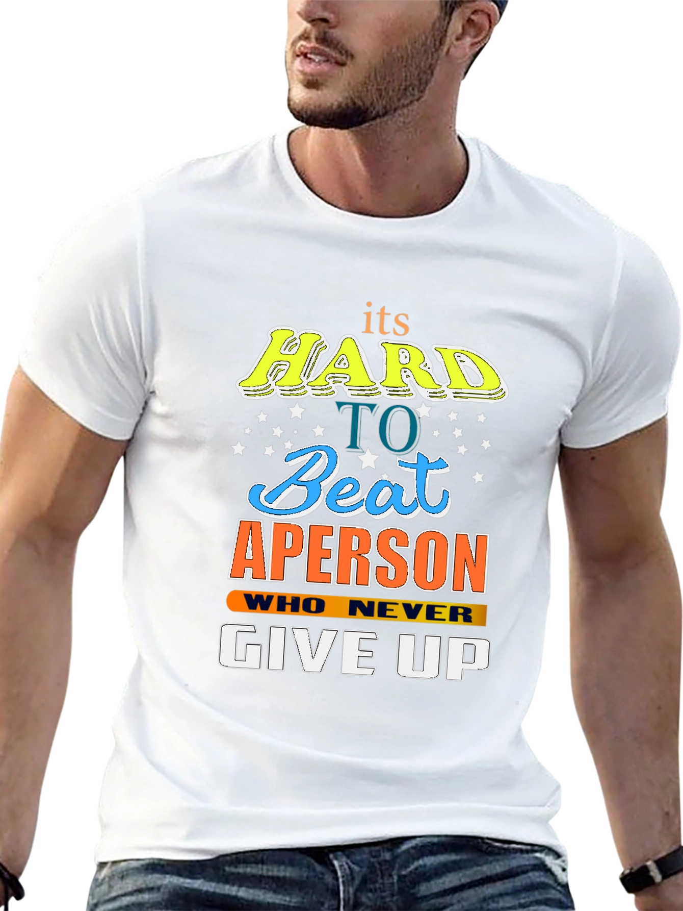 Motivational Black T-Shirt: Hard to Beat