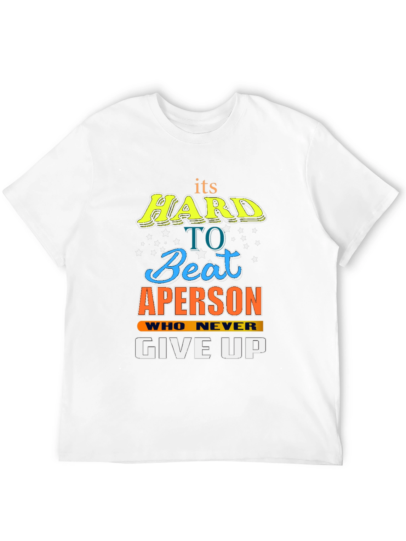 Motivational Black T-Shirt: Hard to Beat
