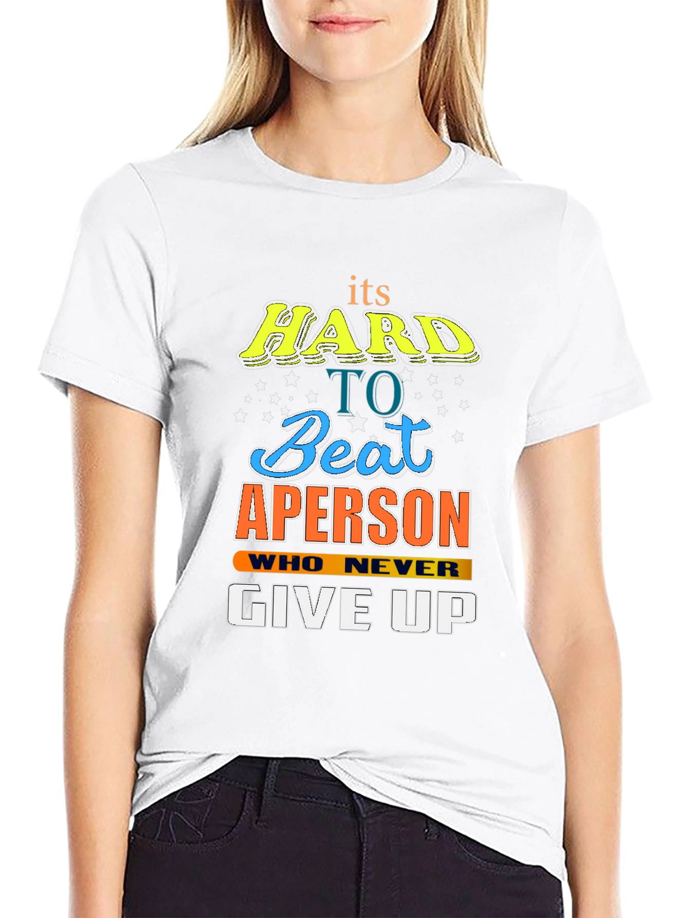 Motivational Black T-Shirt: Hard to Beat