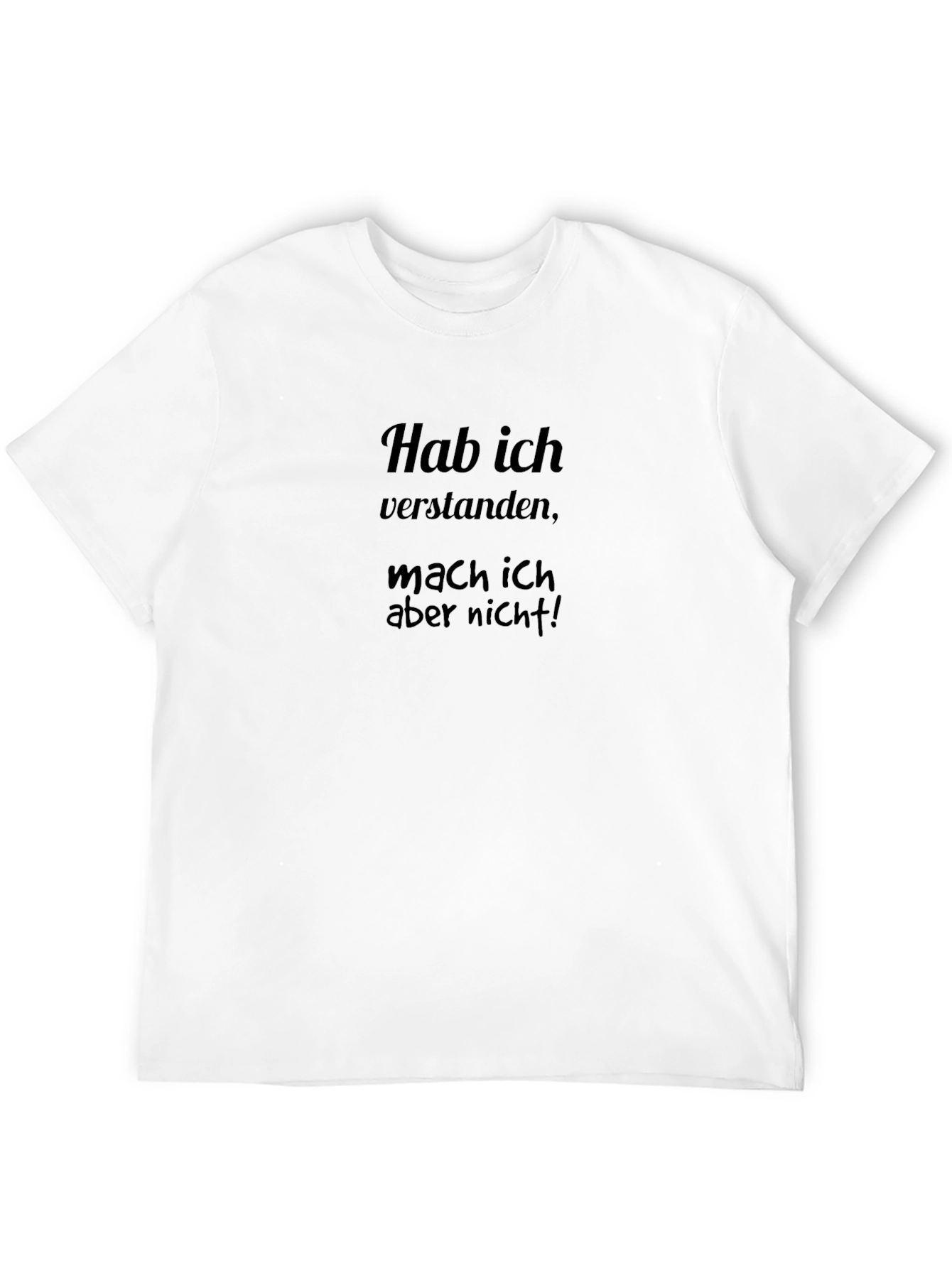 Hab Ich Verstanden Mens Black Graphic Tee