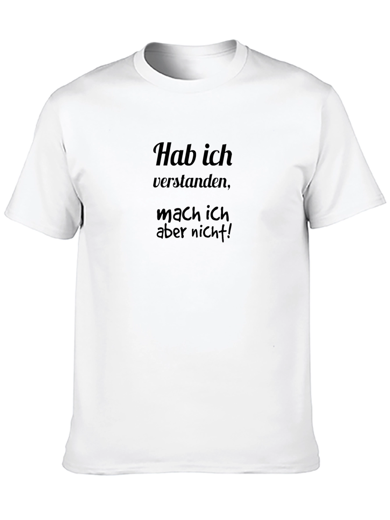 Hab Ich Verstanden Mens Black Graphic Tee