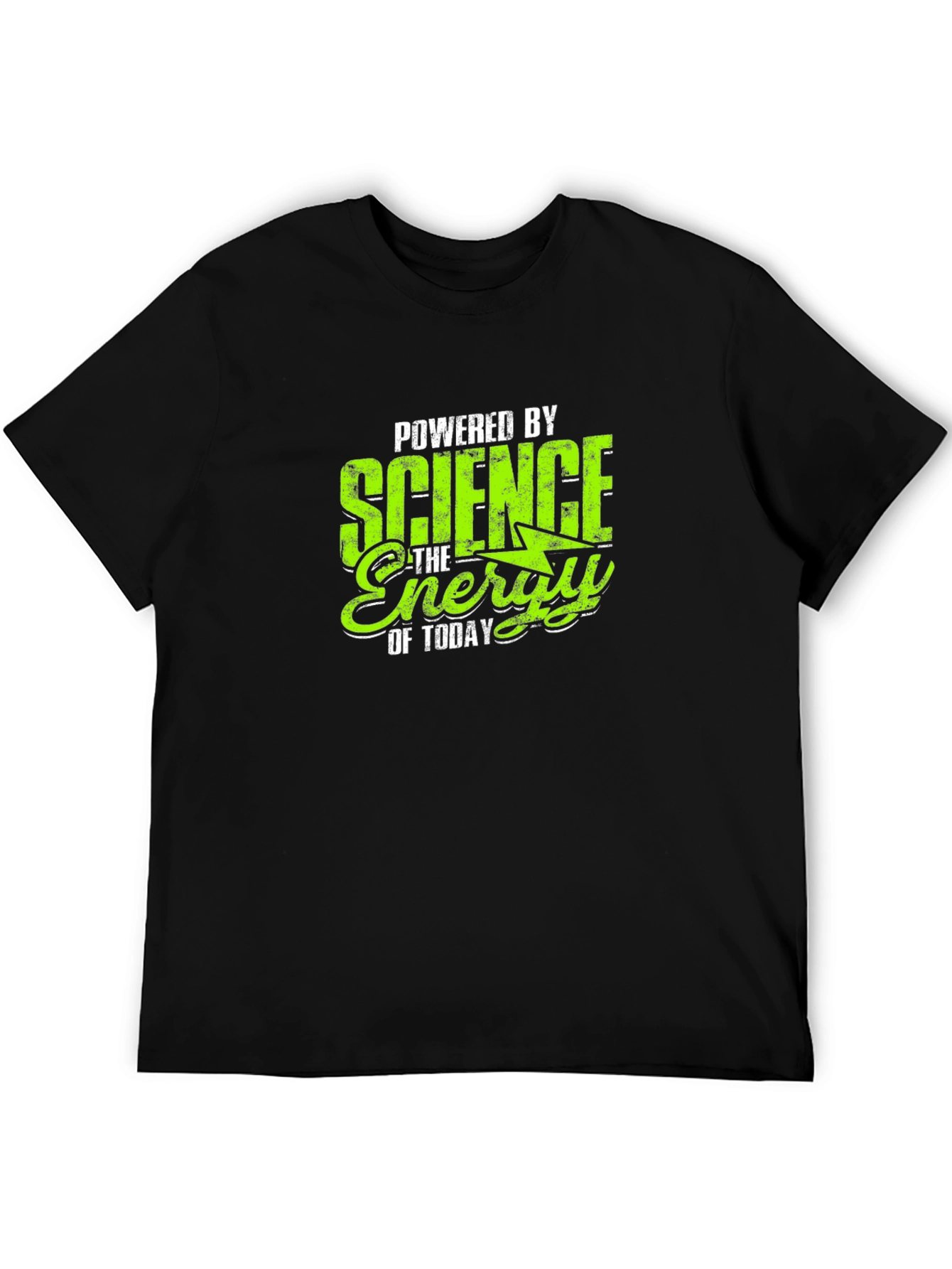 Science Energy Graphic Tee - Black Cotton T-Shirt