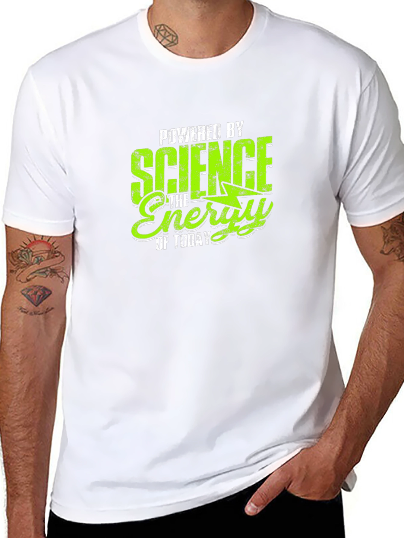 Science Energy Graphic Tee - Black Cotton T-Shirt