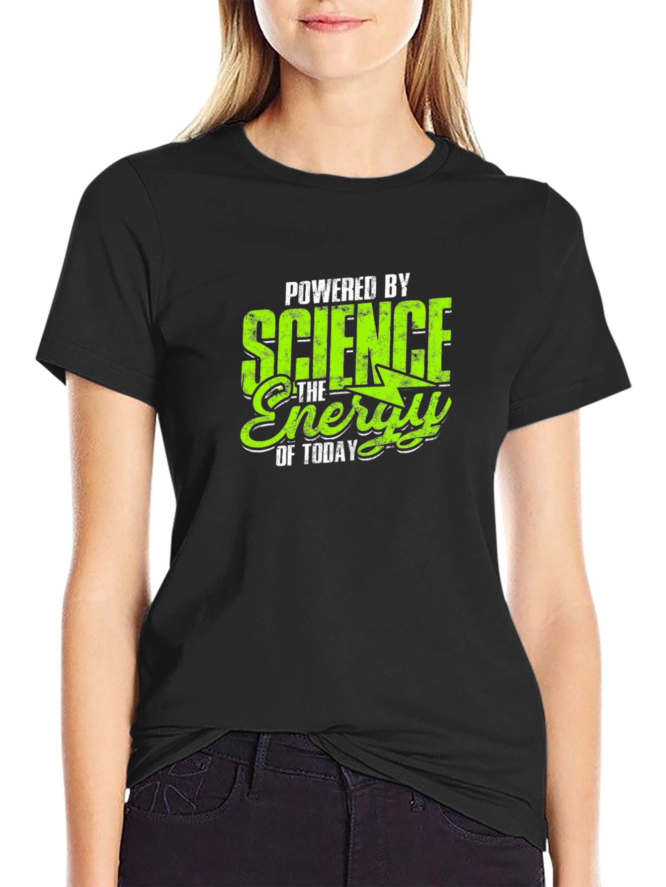 Science Energy Graphic Tee - Black Cotton T-Shirt