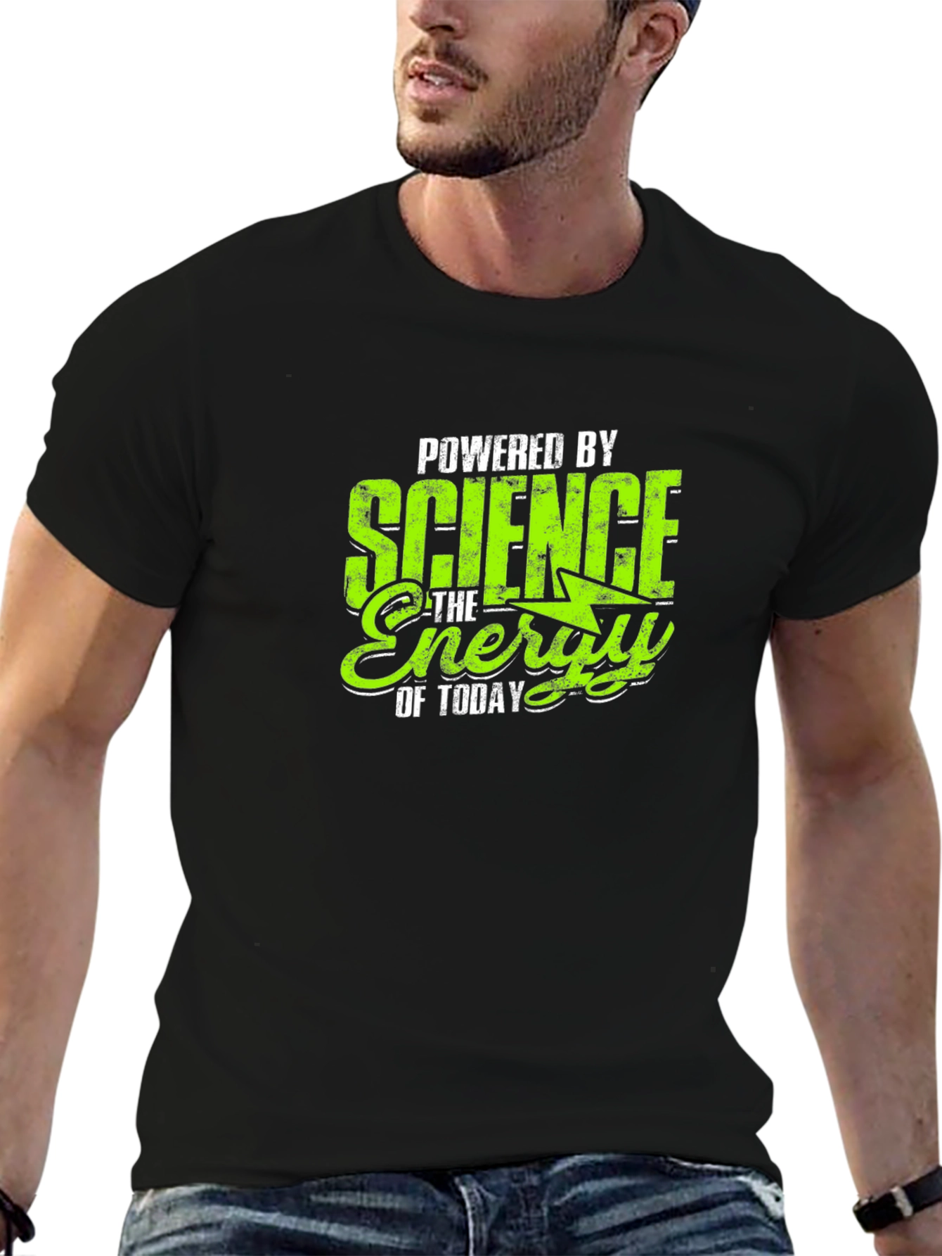 Science Energy Graphic Tee - Black Cotton T-Shirt