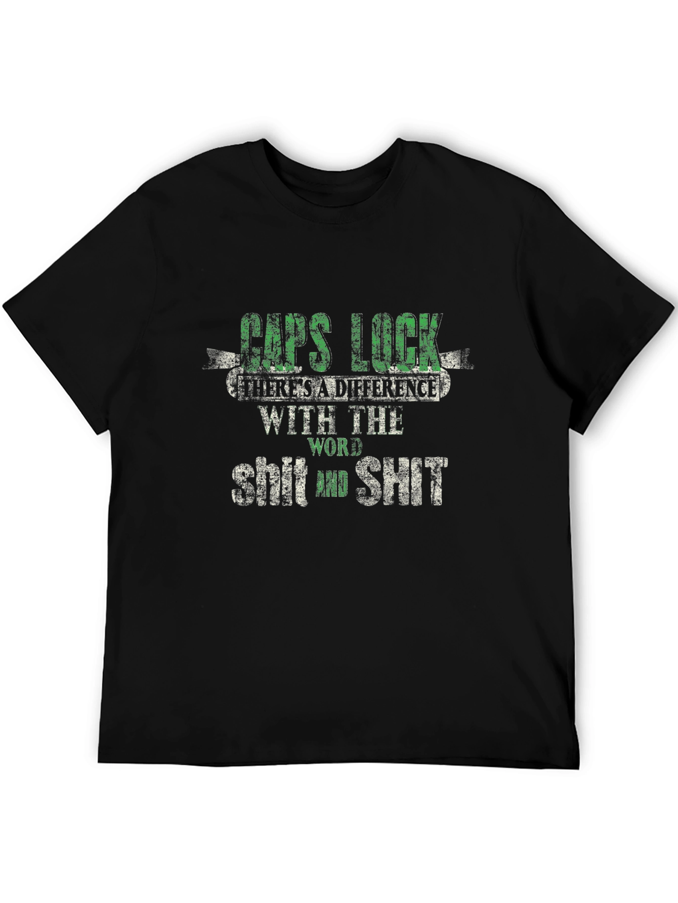 Caps Lock T-Shirt - Word Difference Funny Tee