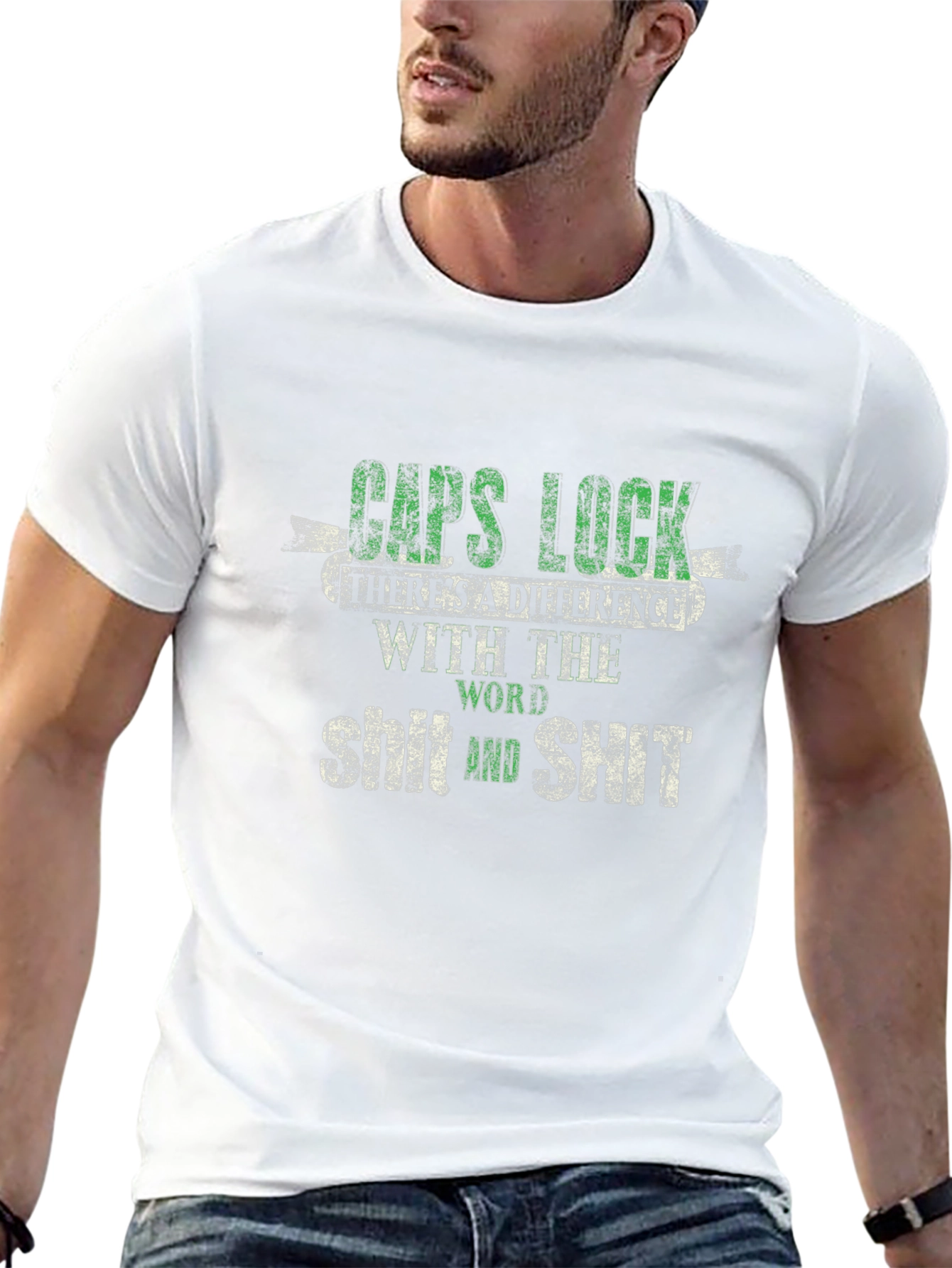 Caps Lock T-Shirt - Word Difference Funny Tee