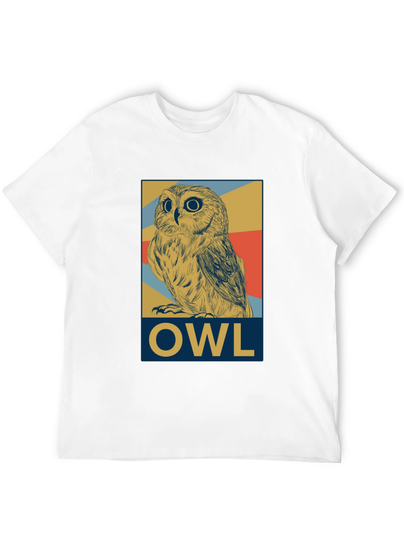 Owl Graphic Print Tee - Mens Black T-Shirt