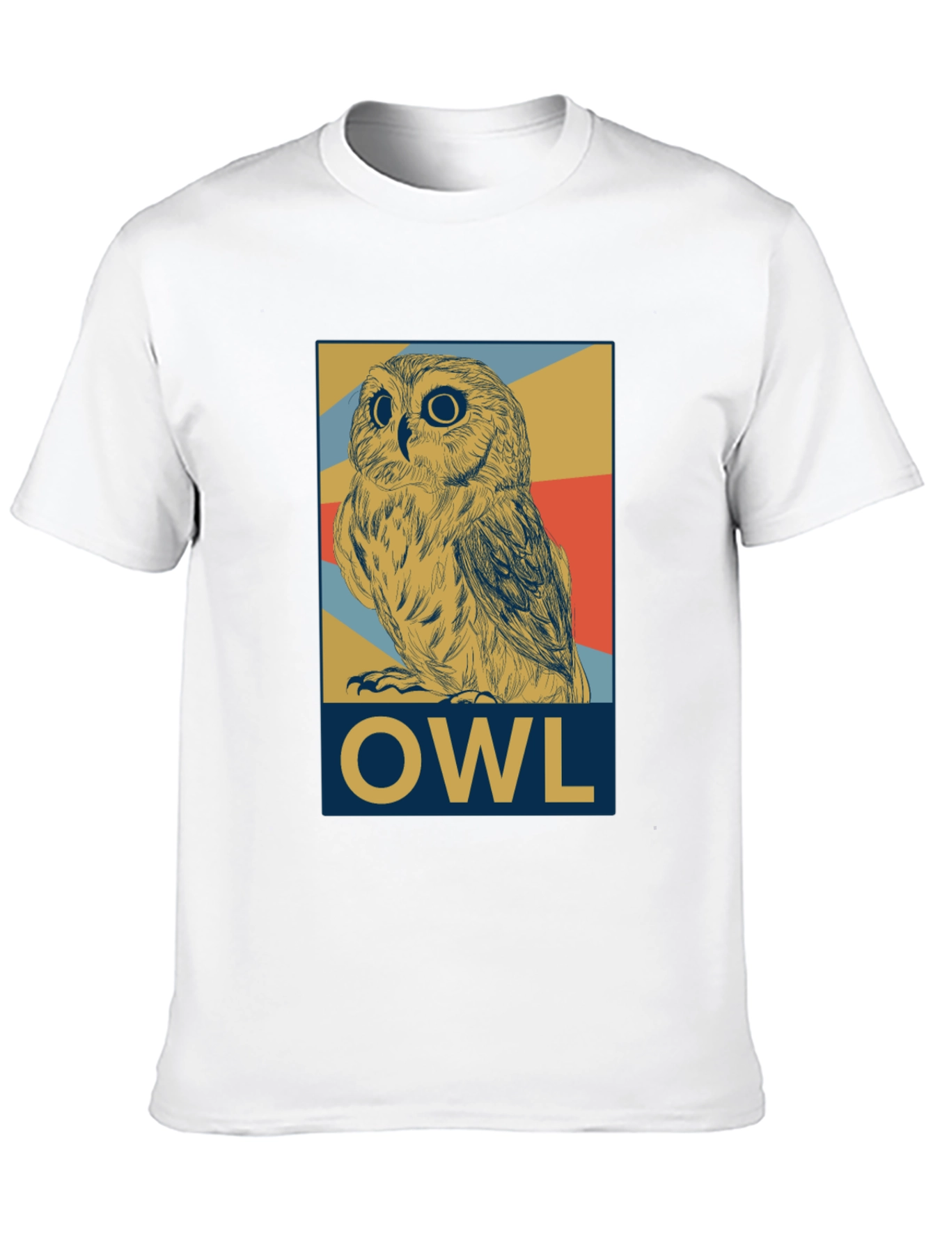 Owl Graphic Print Tee - Mens Black T-Shirt