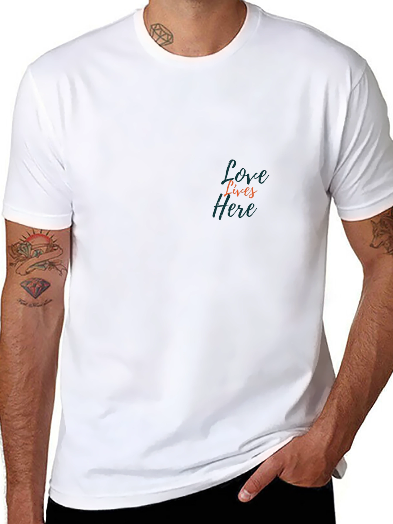 Love Lives Here Black Tee